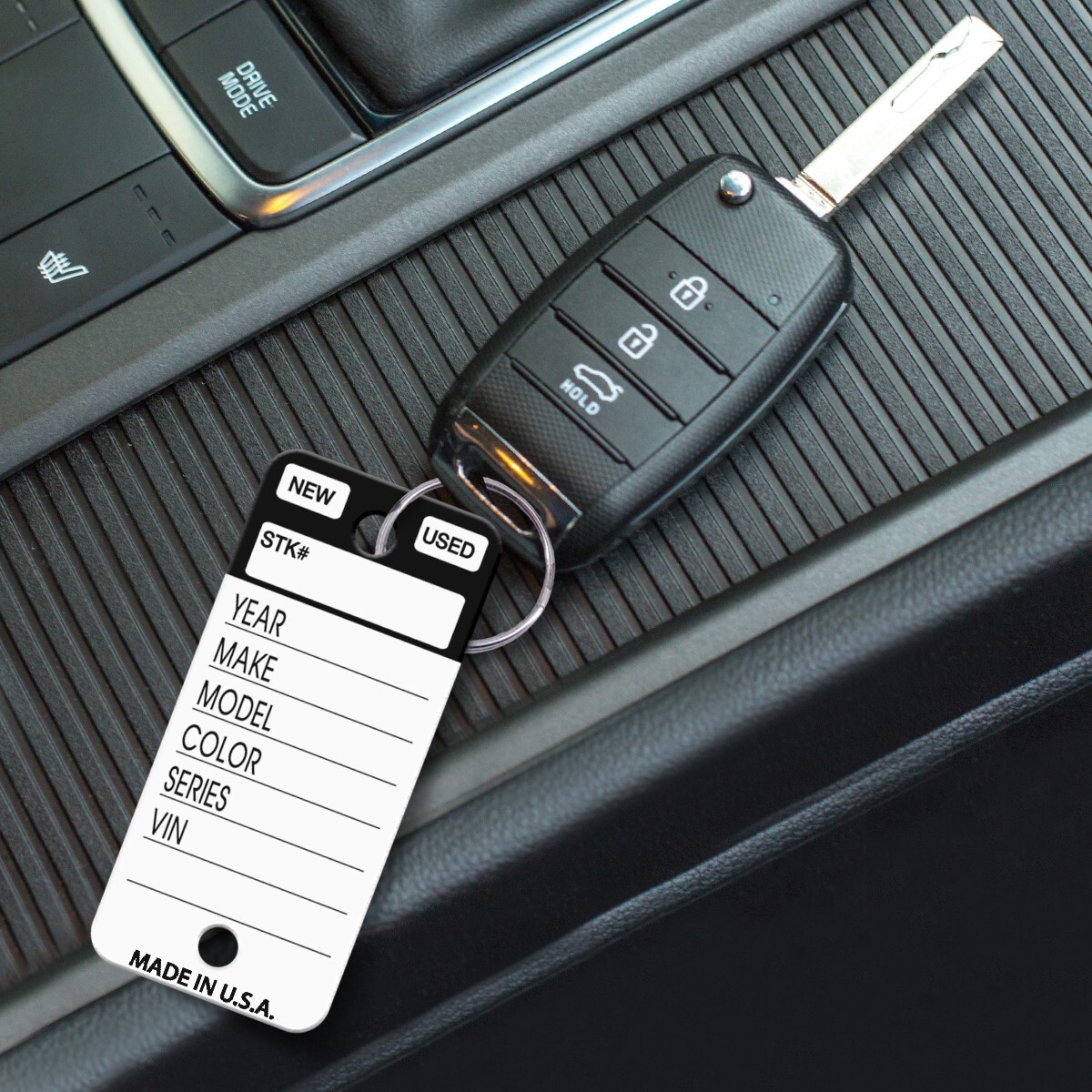 Plastic Key Tags Genuine Versa-Tag TOP STRIPE Key Tag w/ Markers Included