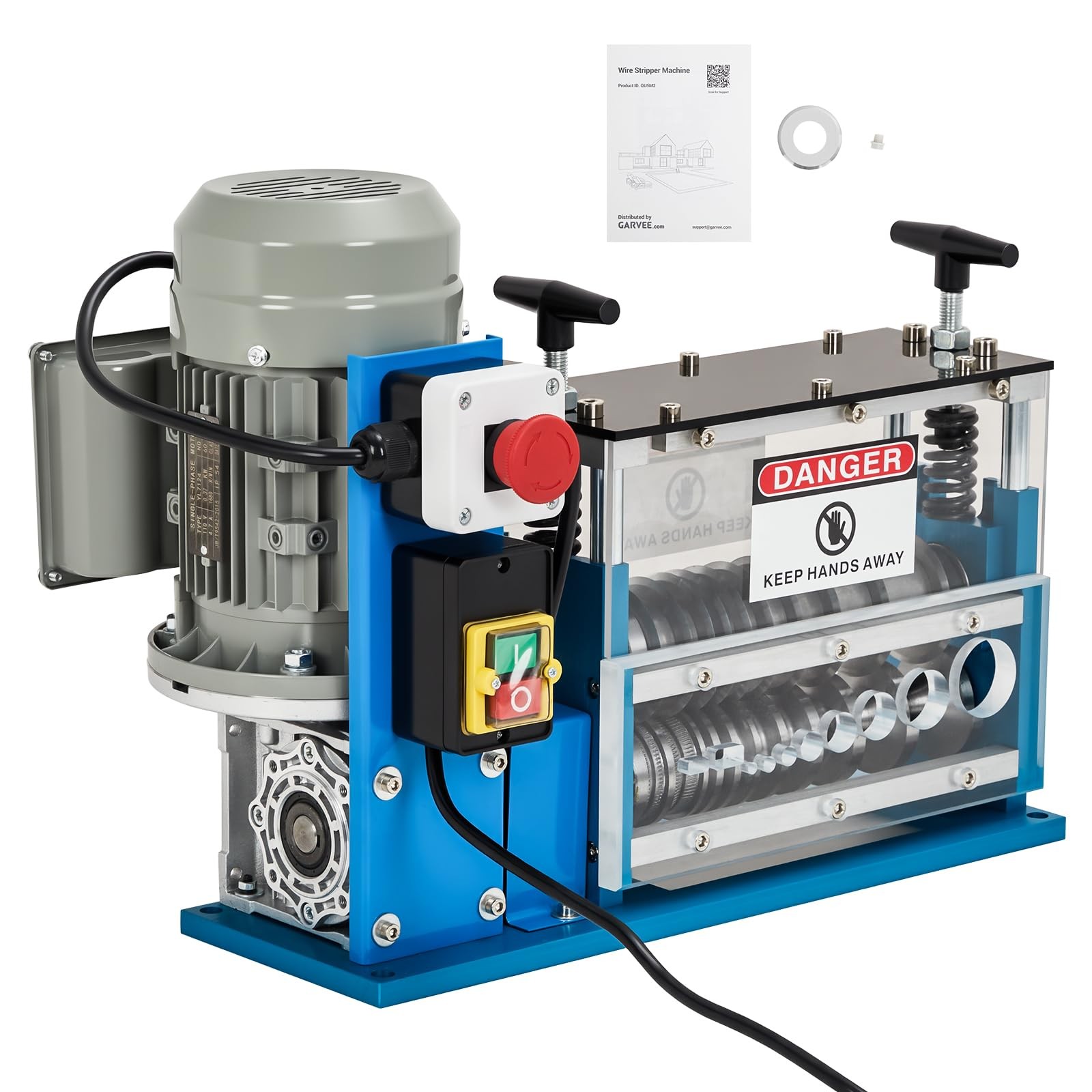 370W Electric Wire Stripping Machine ,Portable Scrap Cable Stripper 0.06″-1.5″