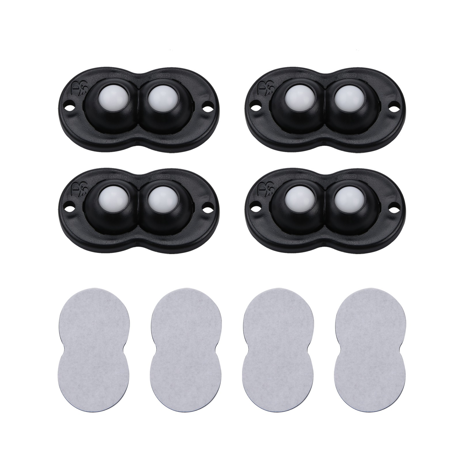 4PCS/Pack Self Adhesive Caster Mini Swivel Wheels Ball Pulley For Storage Box
