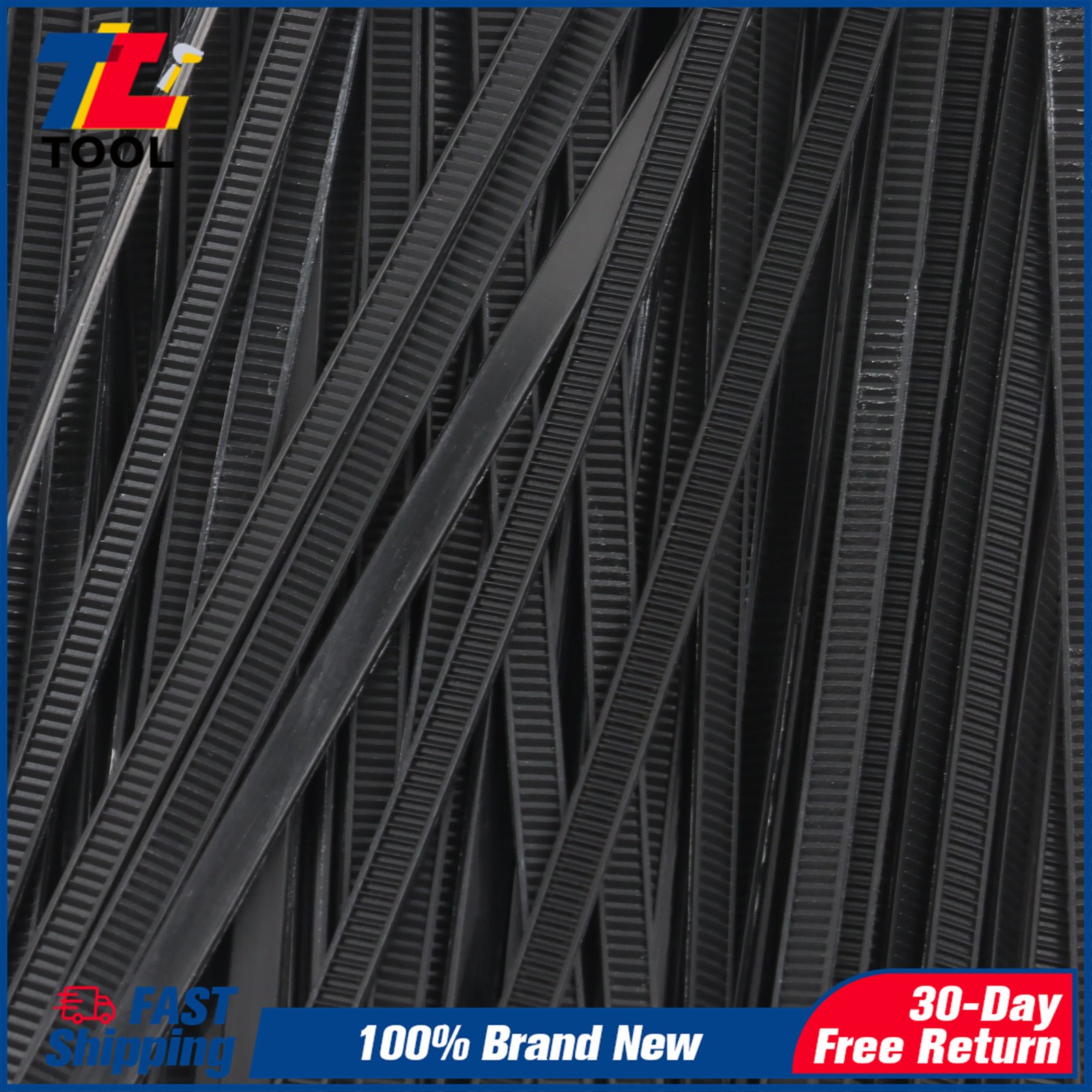 8in 1000pcs Uv Rated Zip Ties 40lb Self-Locking Plastic Cable Ties Width 0.14in