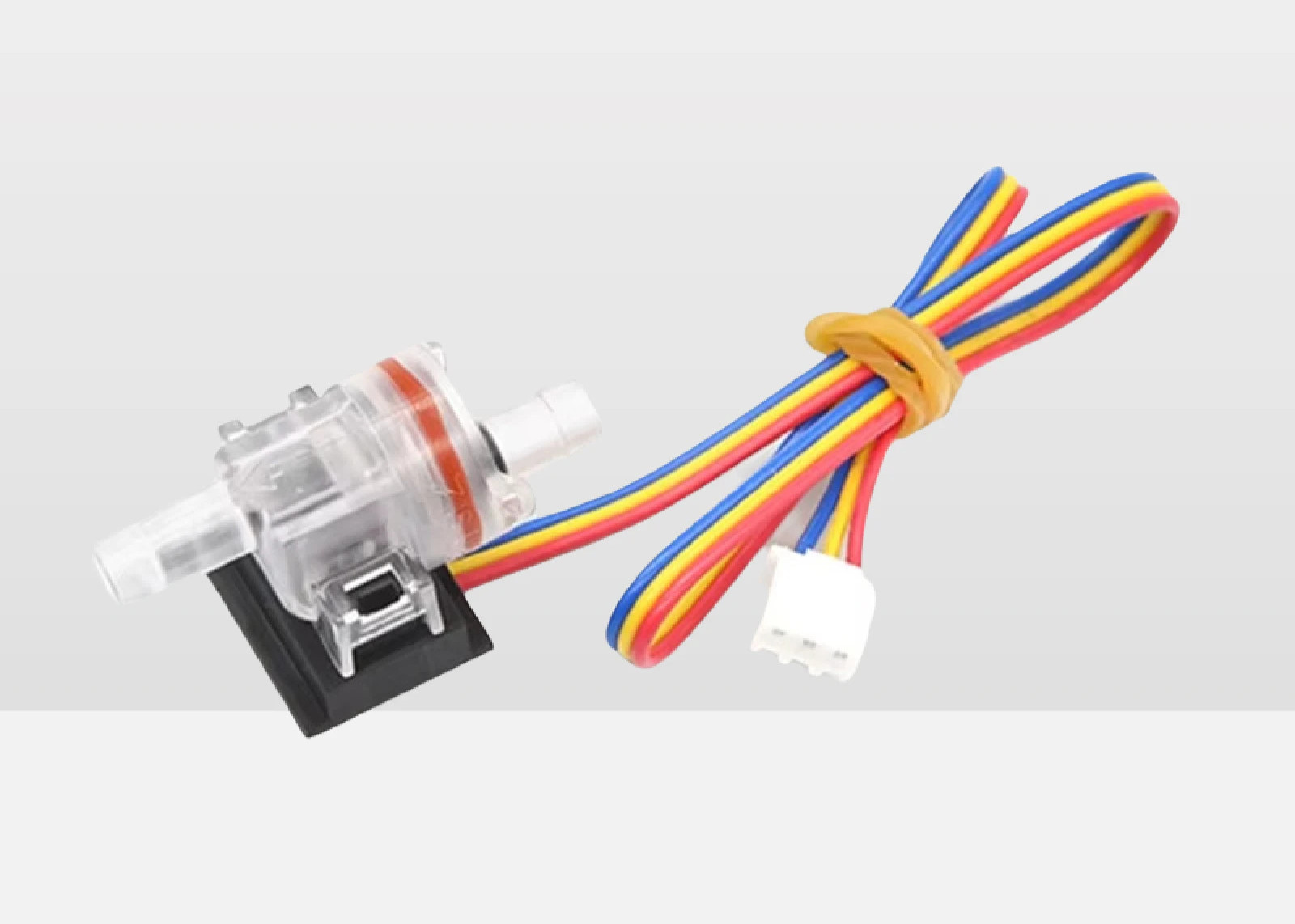 Water Flow Sensor 40-150ml/min Optical Transparent Hall Flow Meter FM-PS2216