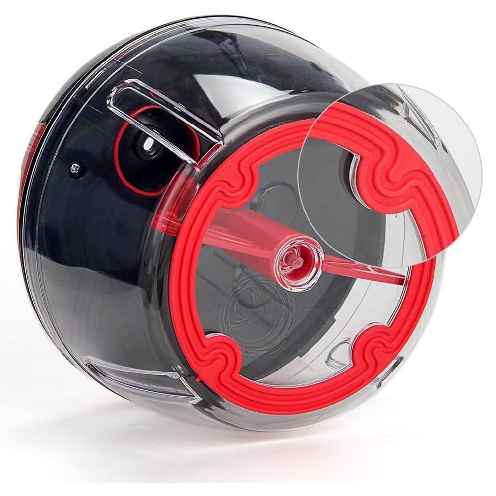 Multi-Functional Manual Food Processor,8 Cup Hand-powered Crank S, Red