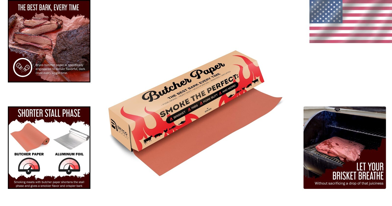 Unbleached Peach Butcher Paper Roll with Cutter – Ideal for Smoking and Grilling