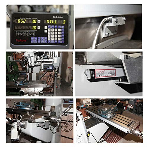 DRO 3 Axis / 2 Axis Digital Readout 200mm Linear Scale 8″ Precision 5um for B…