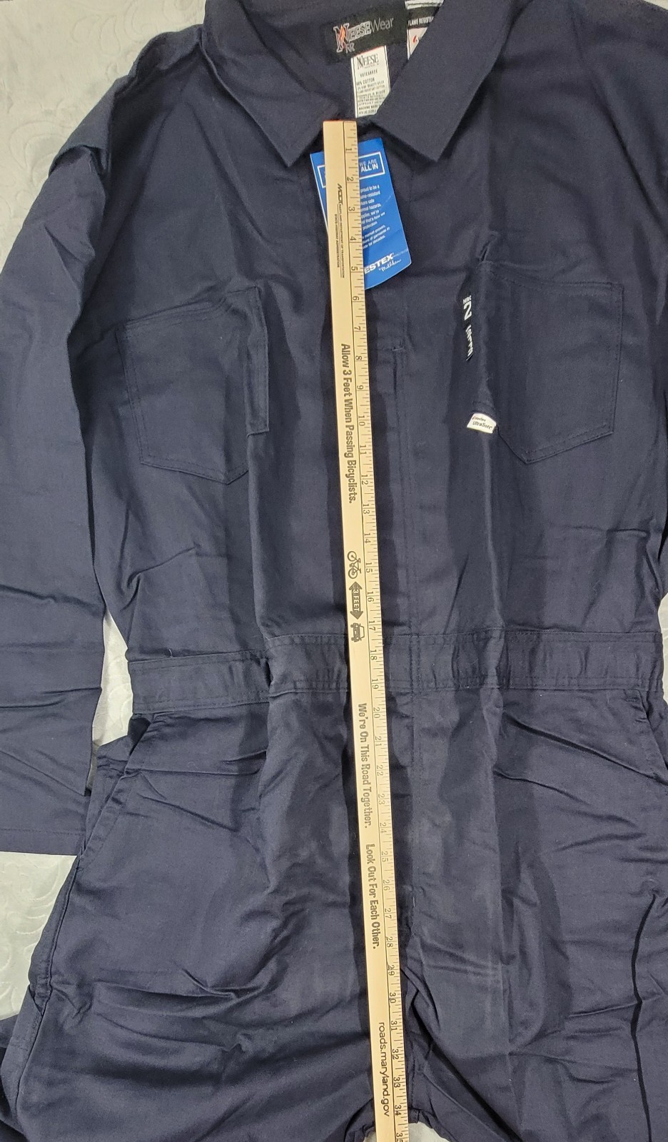 Neese VU7CANV2X Westex UltraSoft FR Men’s Coverall Navy Blue Size 2XL 50/52 Reg