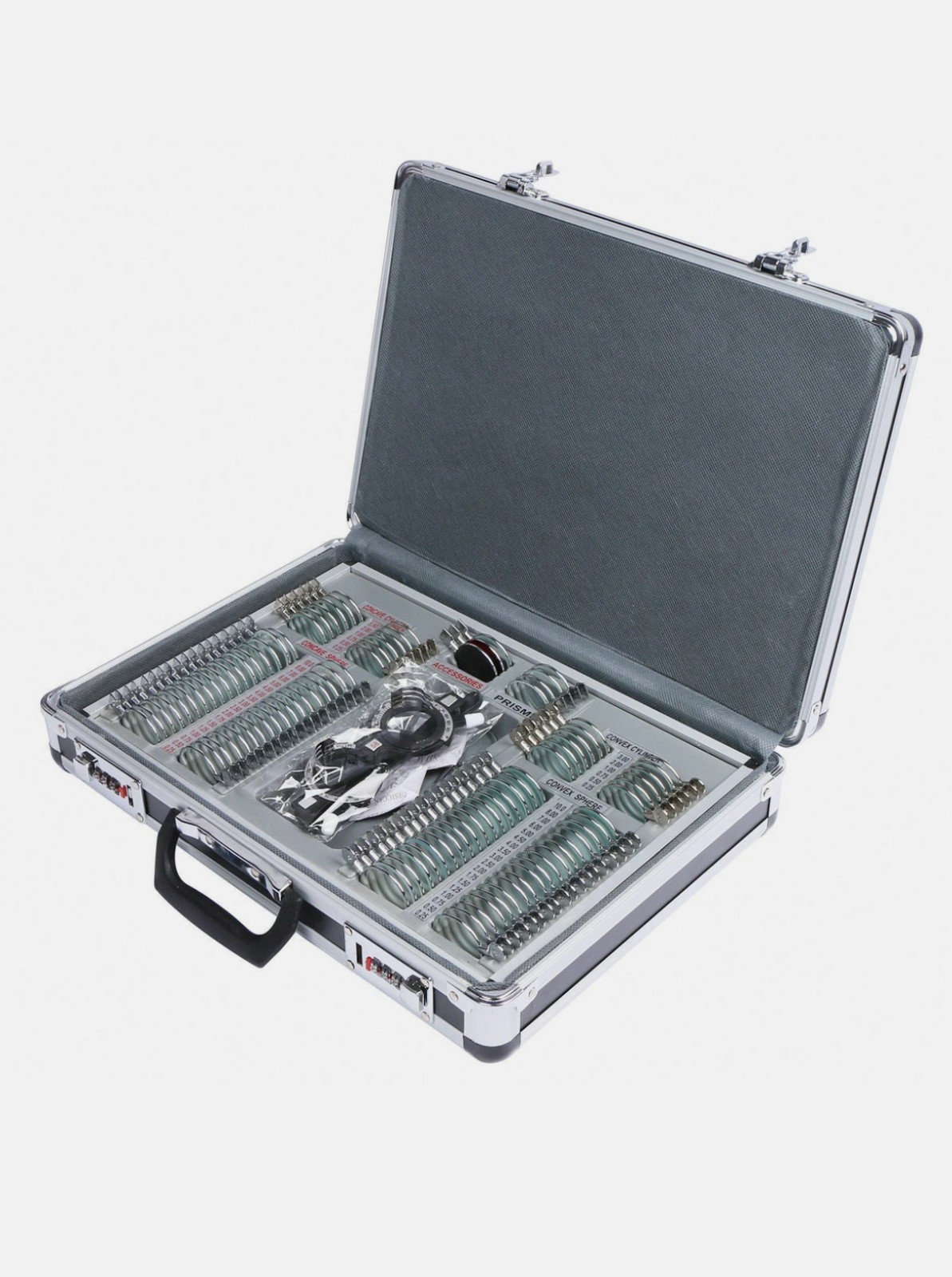 UCanSee 104pcs Optical Trial Lens Set Metal Rim Plastic Frame Aluminum Case
