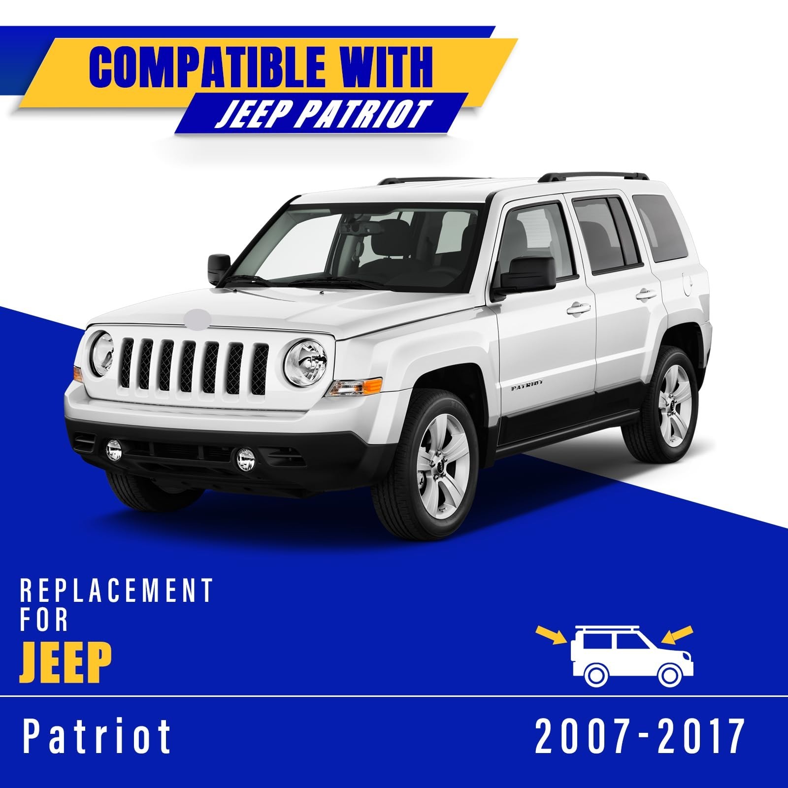 3 wipers Replacement for 2007-2017 Jeep Patriot, Windshield Wiper Blades Orig…
