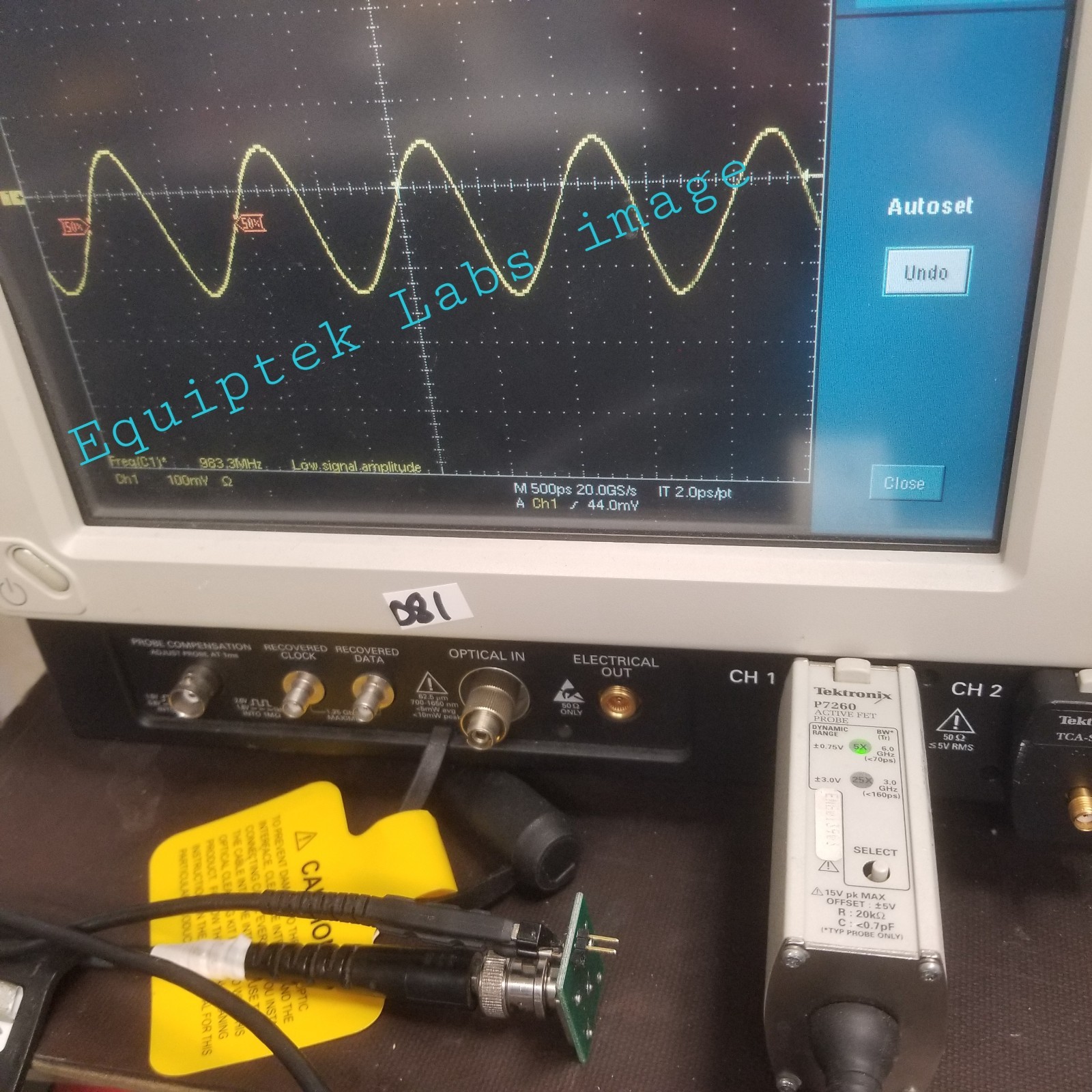 Tektronix P7260 Oscilloscope Probe 6 GHz TESTED for TDS6604, TDS7404, TekConnect