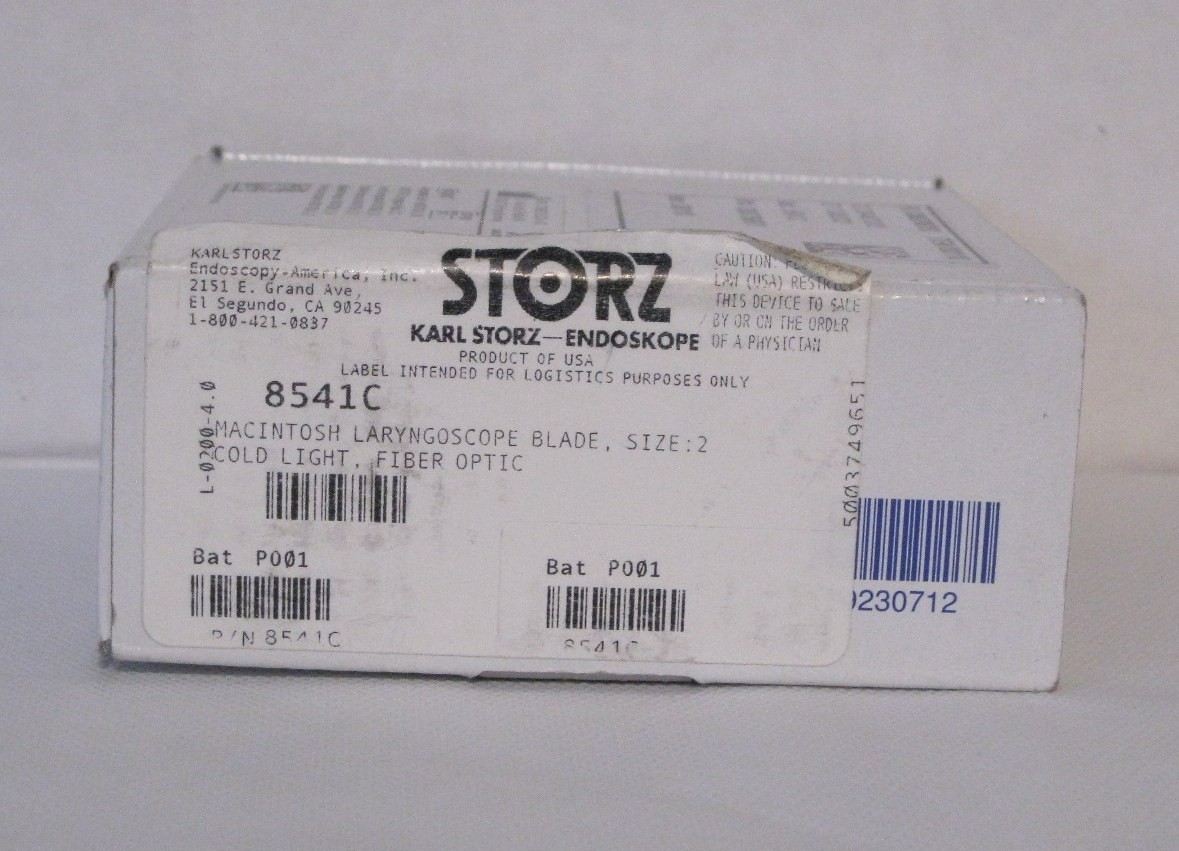 New Karl Storz 8541C Macintosh Laryngoscope Blade Size 2 Germany Sealed in Box