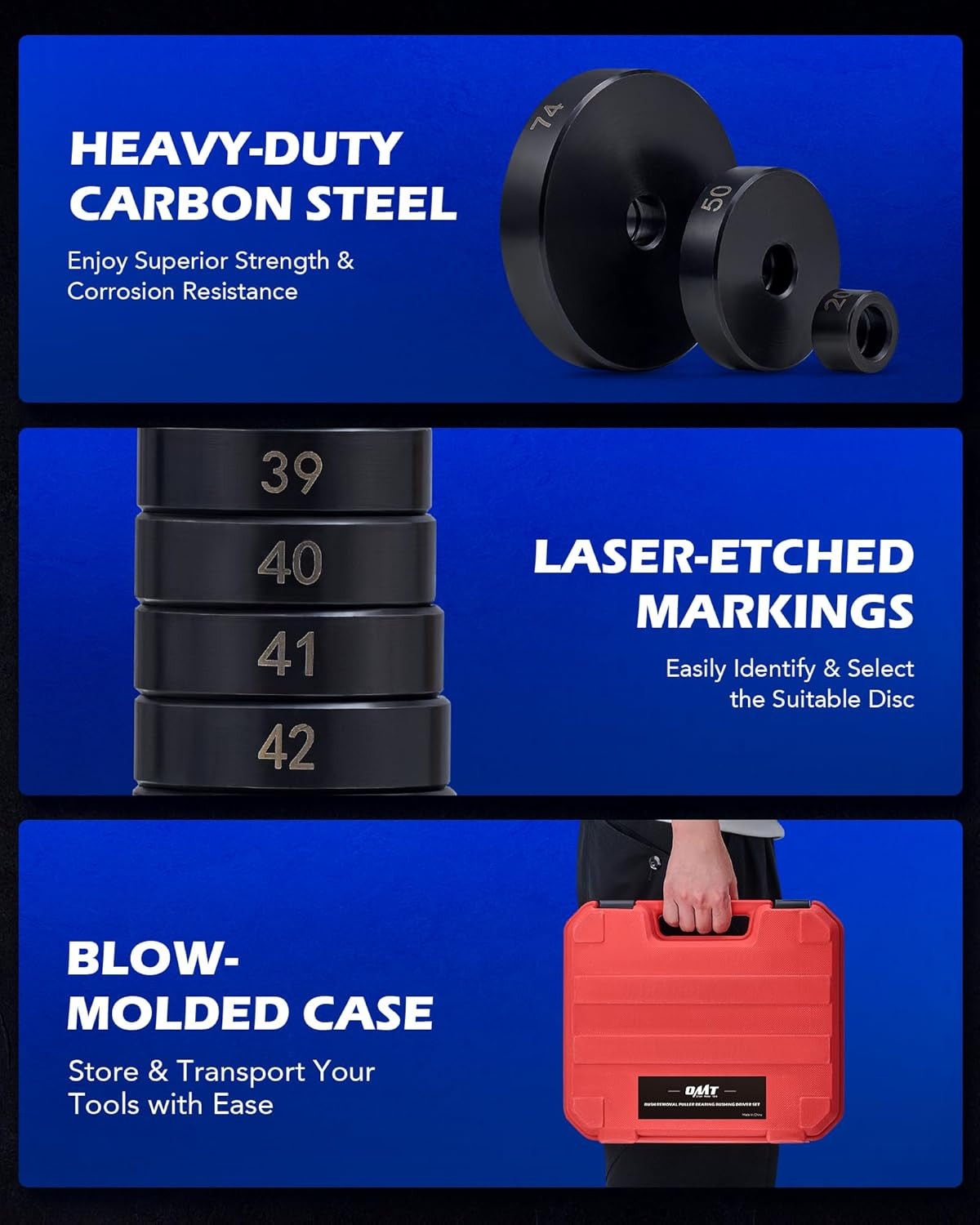 52-in-1 Custom Bushing Driver Tool Set and Transmission Wheel Axle Bearing Race