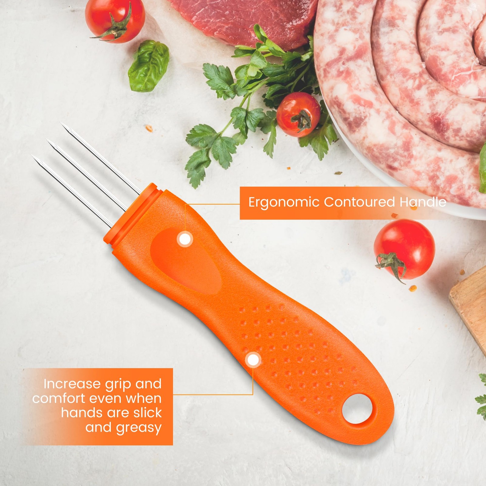 Wutfly 5.5 inch long 3 sharp prongs Sausage Pricker Tool