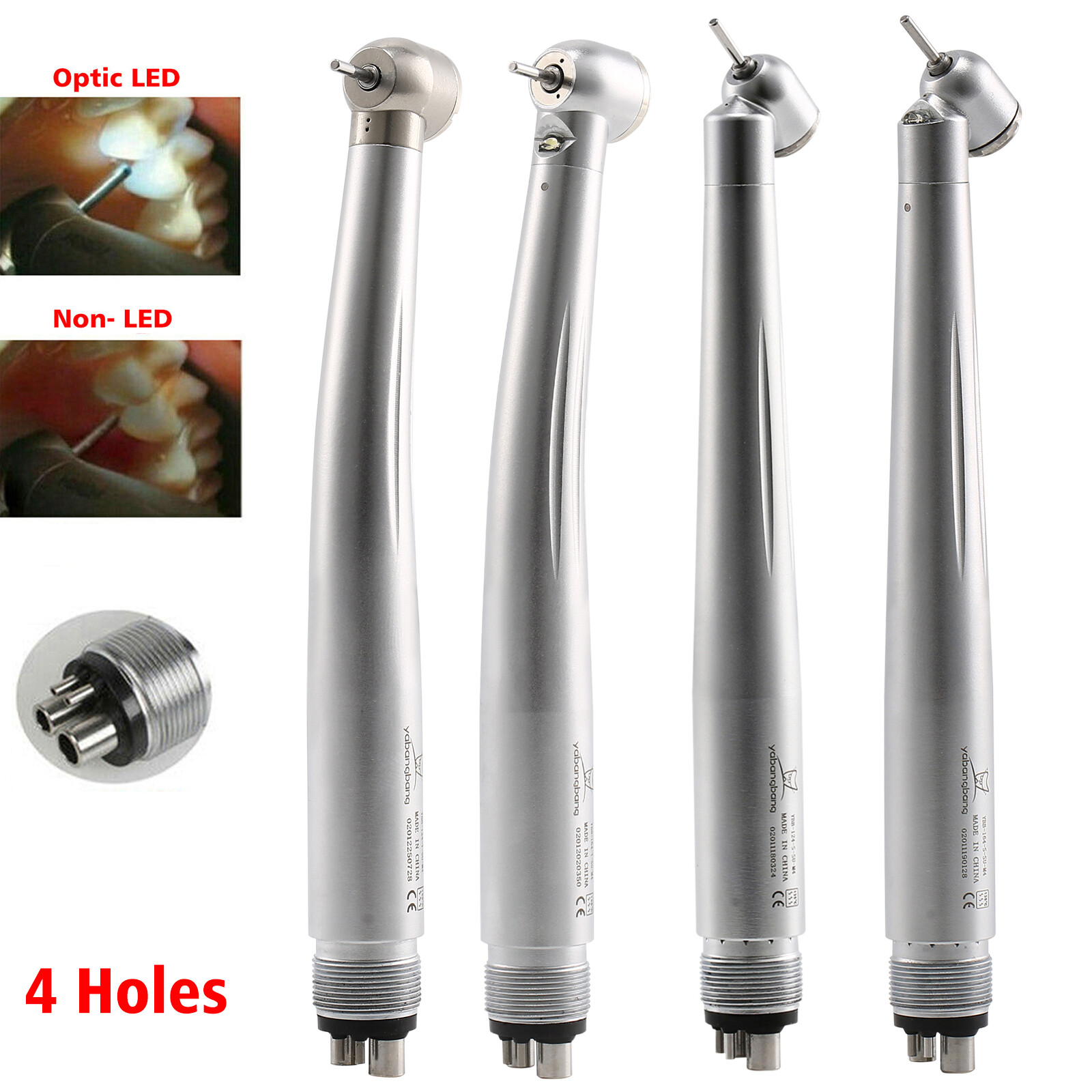 Dental Surgical High Speed LED/Non Handpiece 45° Degree Turbine 2/4Hole Fit NSK