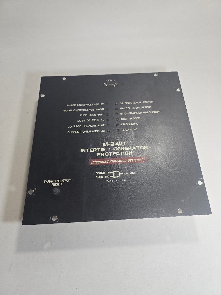 Beckwith Electric M-3410 Intertie Generator Protection Relay Front
