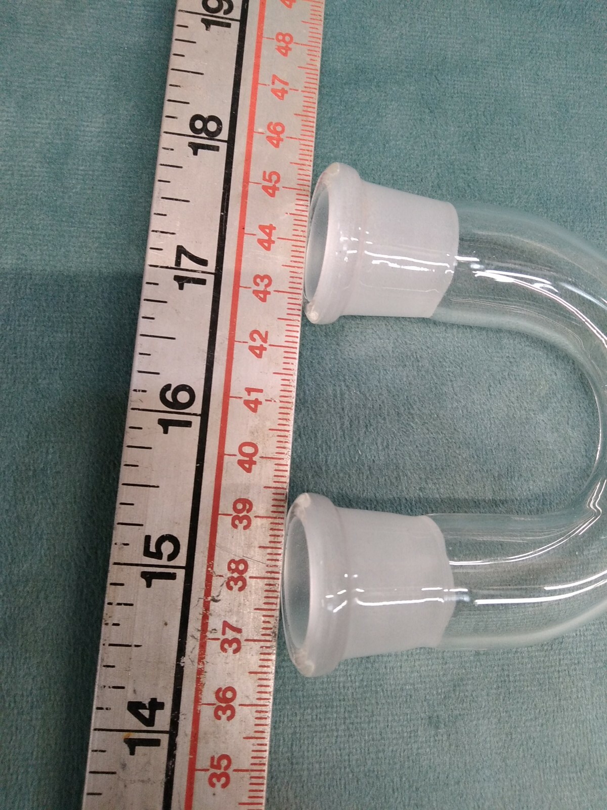 Y shaped connector adapter unknown brand unknown sizes lab glass chemistry