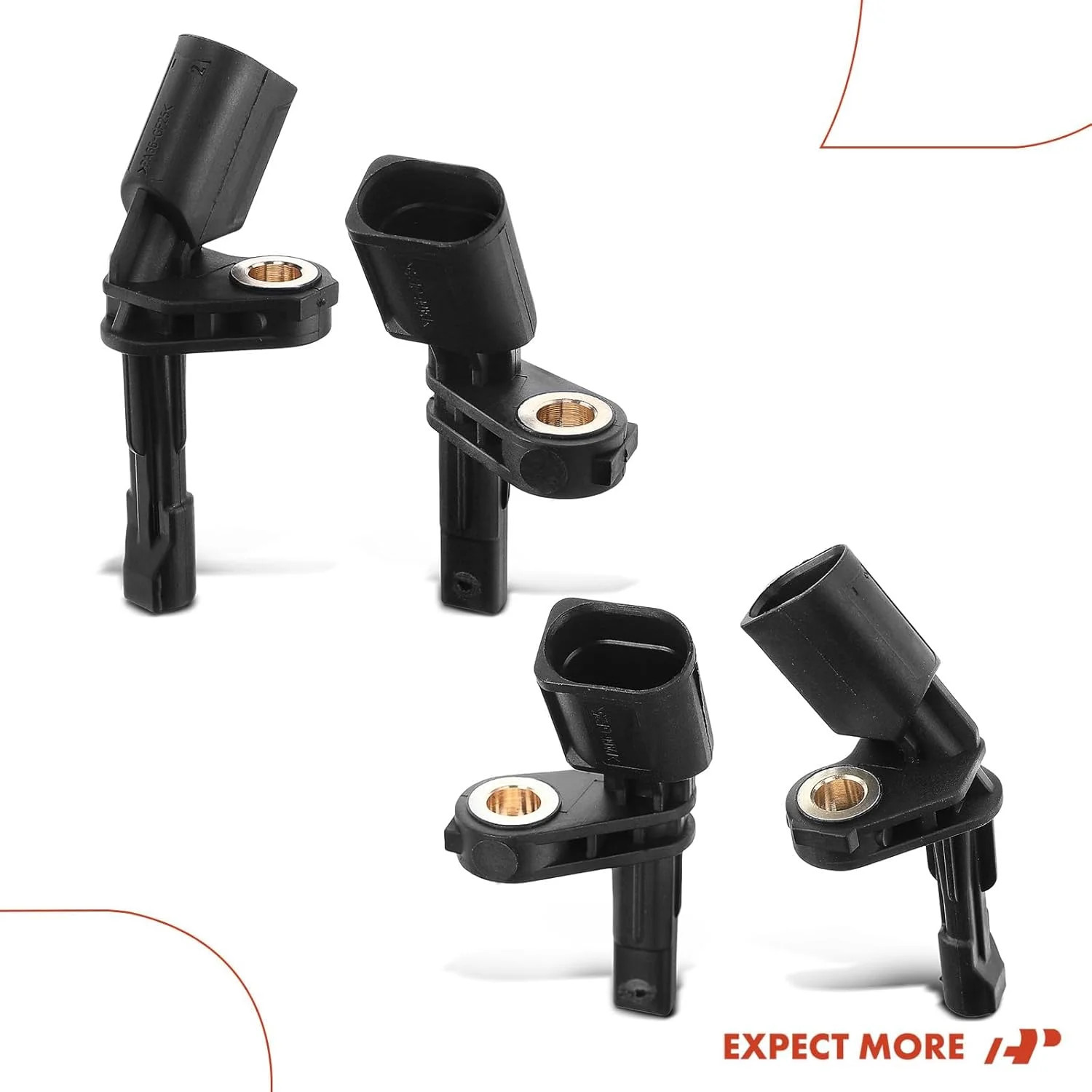 Set of 4 Front Rear Left and Right ABS Wheel Speed Sensor Compatible with Volksw