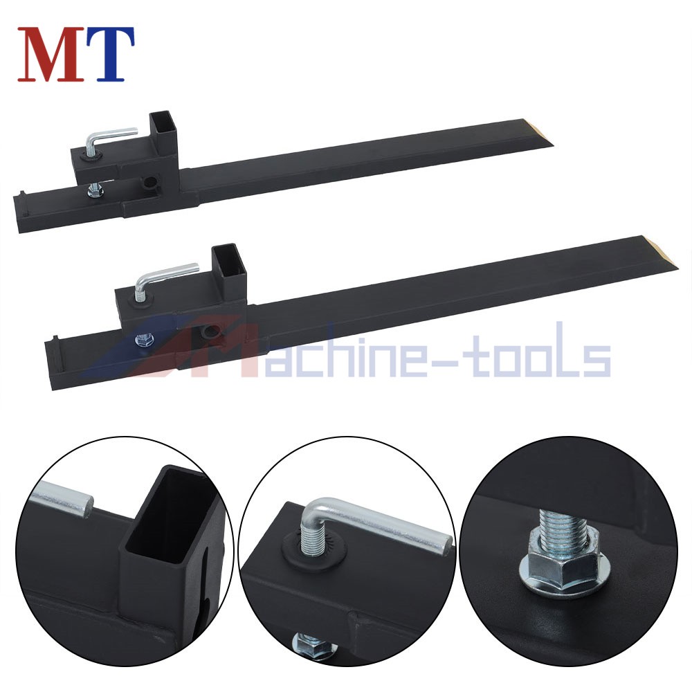 Pallet Forks 60″ 4000Lbs Clamp On Bucket Loader Attachment Skid Steer Tractor