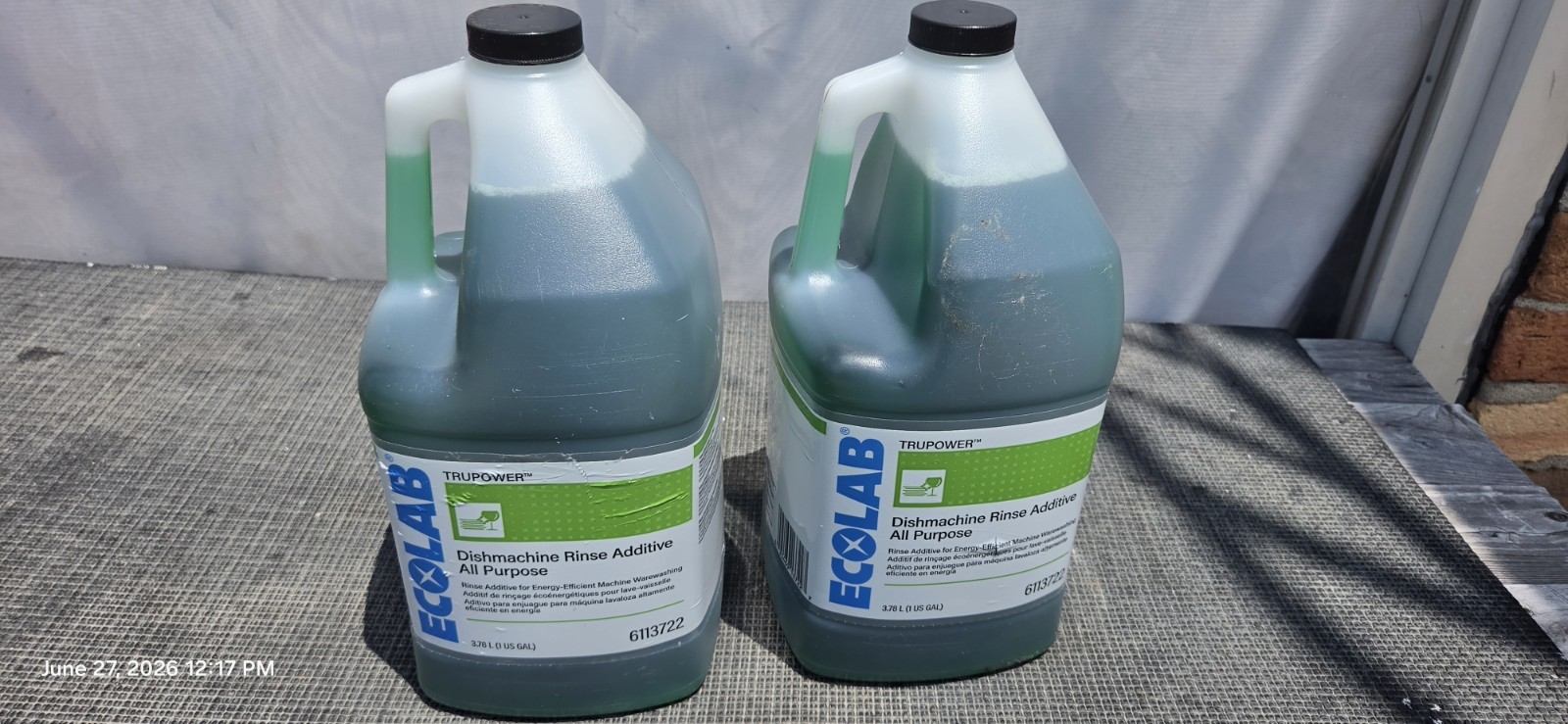 ECOLAB 6113722 Trupower All Purpose Dishmachine Rince Additive 2 Gallons