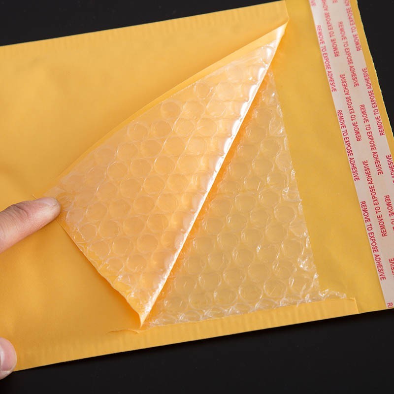 1Pc 4×8″ Self Seal Kraft Bubble Mailers Padded Envelopes Yellow Shipping Bags