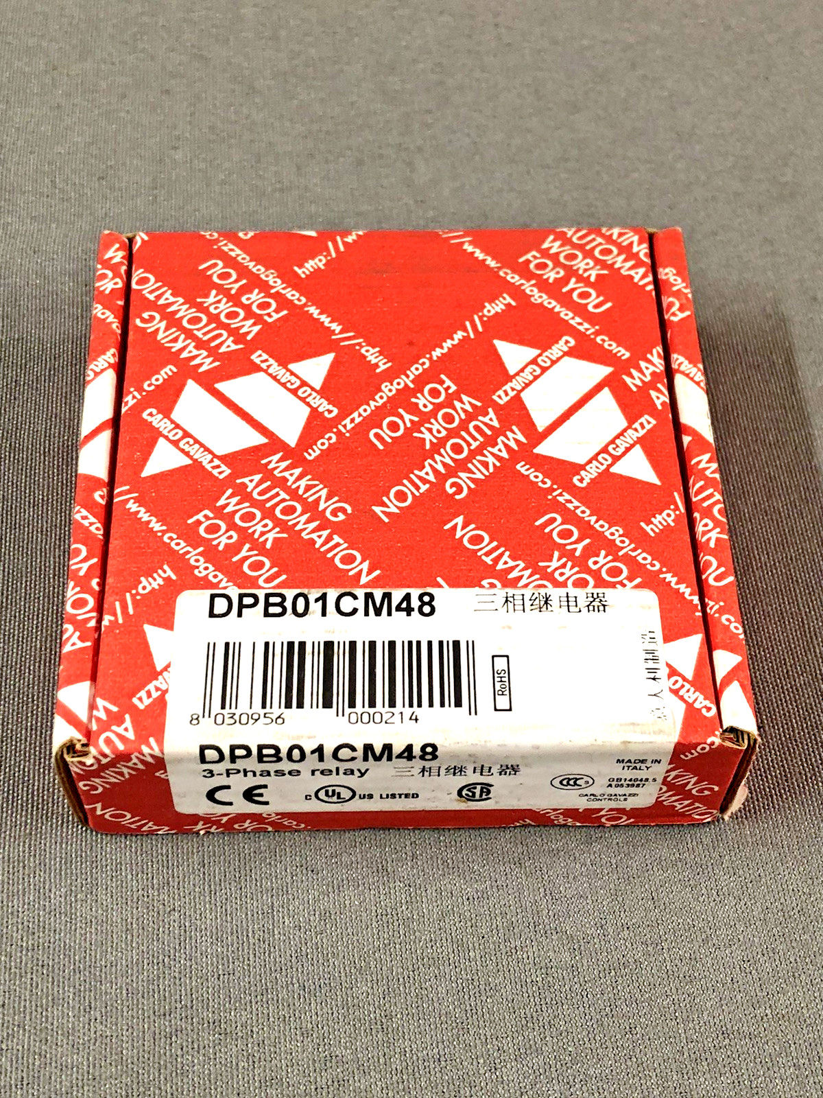 Carlo Gavazzi DPB01CM48 Phase Monitoring Relay 380-480VAC 3 Ph Adjust Delay SPDT