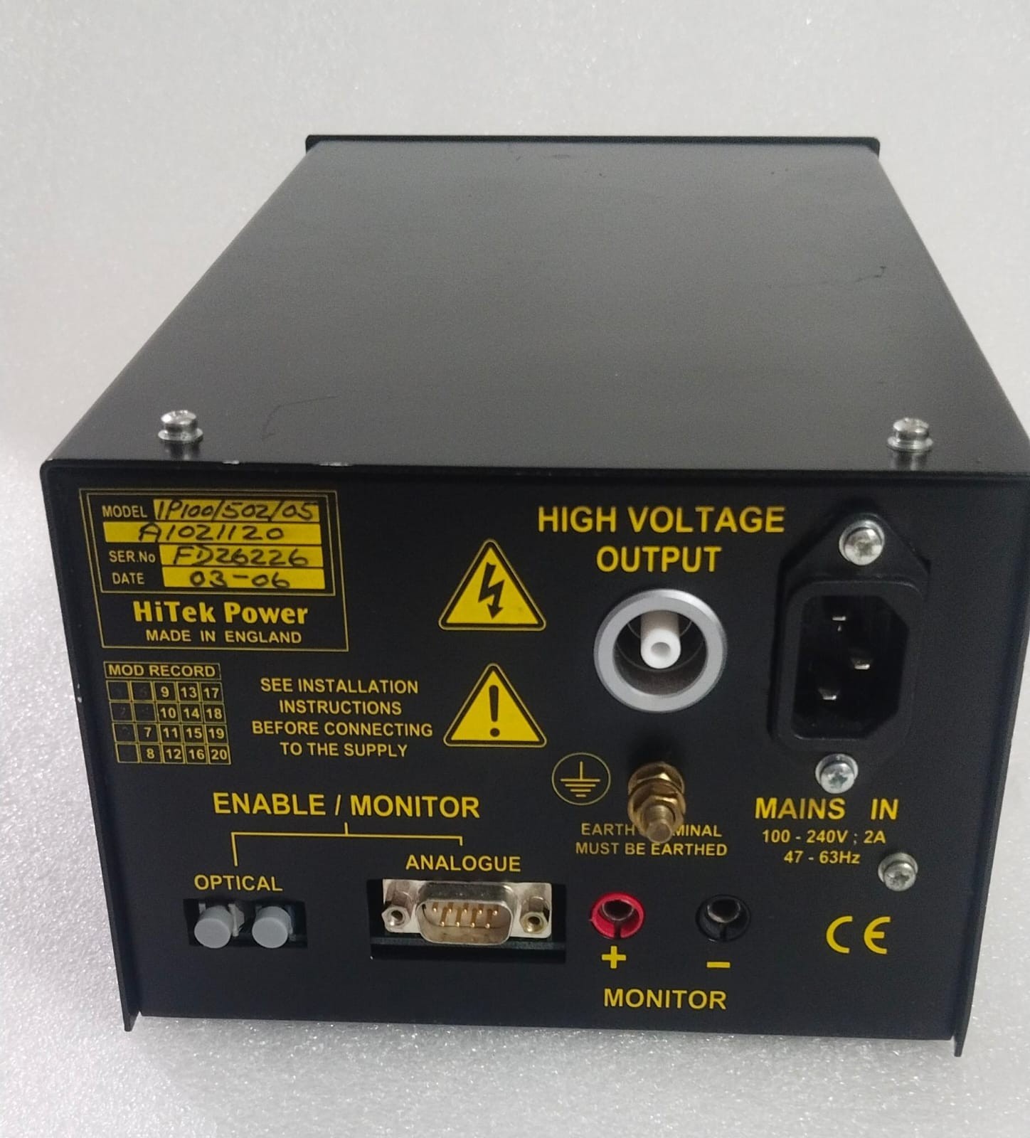 HITEK POWER ION PUMP SUPPLY IP100-502-05