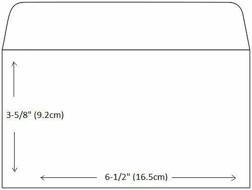 100 Gummed Closure White Letter Mailing Standard Envelopes 3-5/8 x 6-1/2