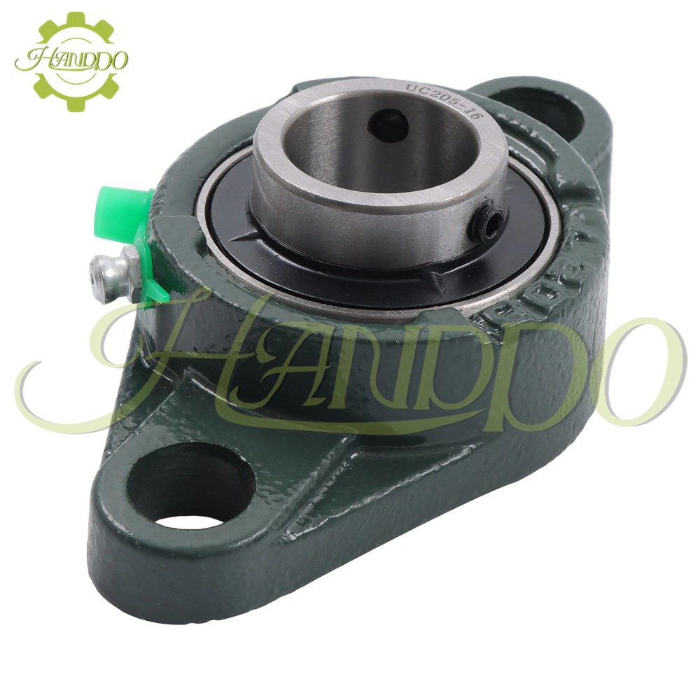 10Pcs UCFL205-16 Pillow Block Flange Bearing 1″ Bore Size 2 Bolt Solid Base