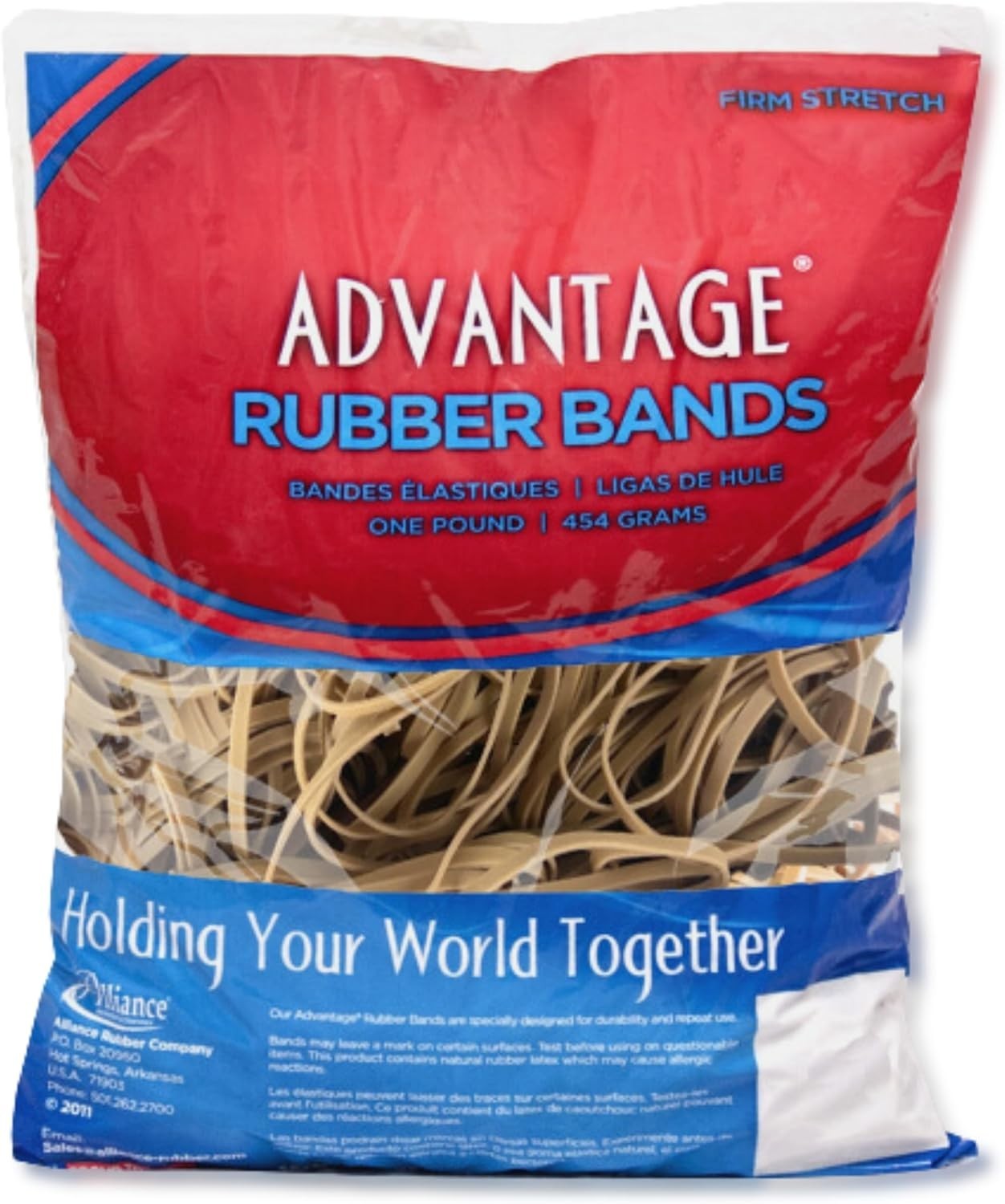 Advantage Rubber Bands Size #33 1 lb Approx 600 Count Elastic