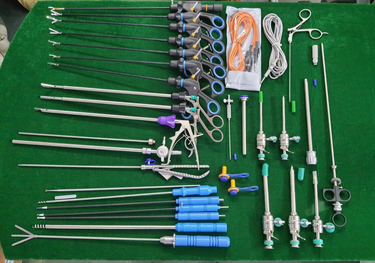 34pc Laparoscopic Surgery Set 5x330mm Laparoscopy Endoscopy Surgical Instruments