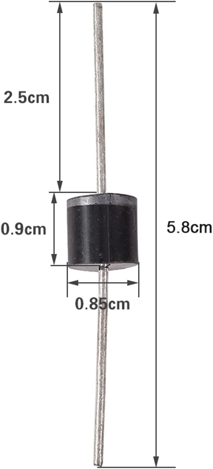 50Pcs 10A10 1000V Diode 12V High Voltage Rectifying Diodes One Way Electrical