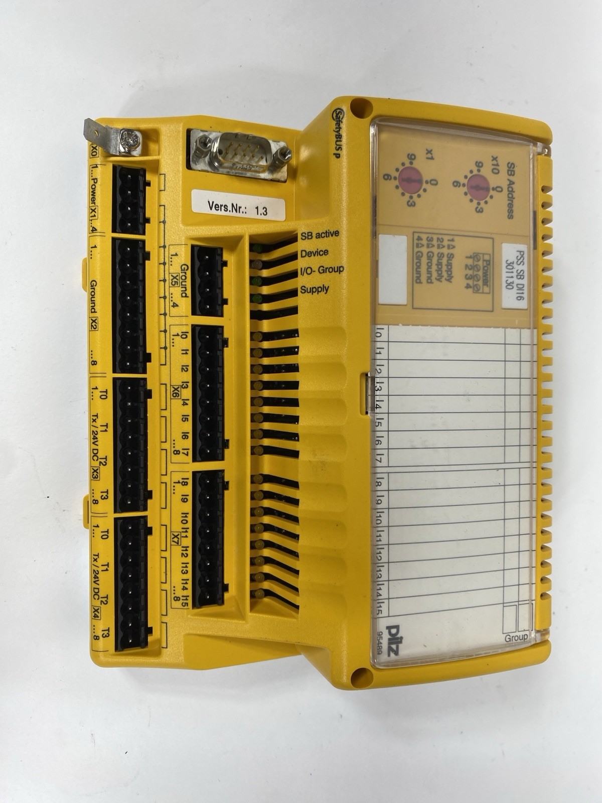 Pilz PSS SB DI16 – 301130 Digital Input Module Unit 2.2 Watt 24 Volt DC 2 Amps