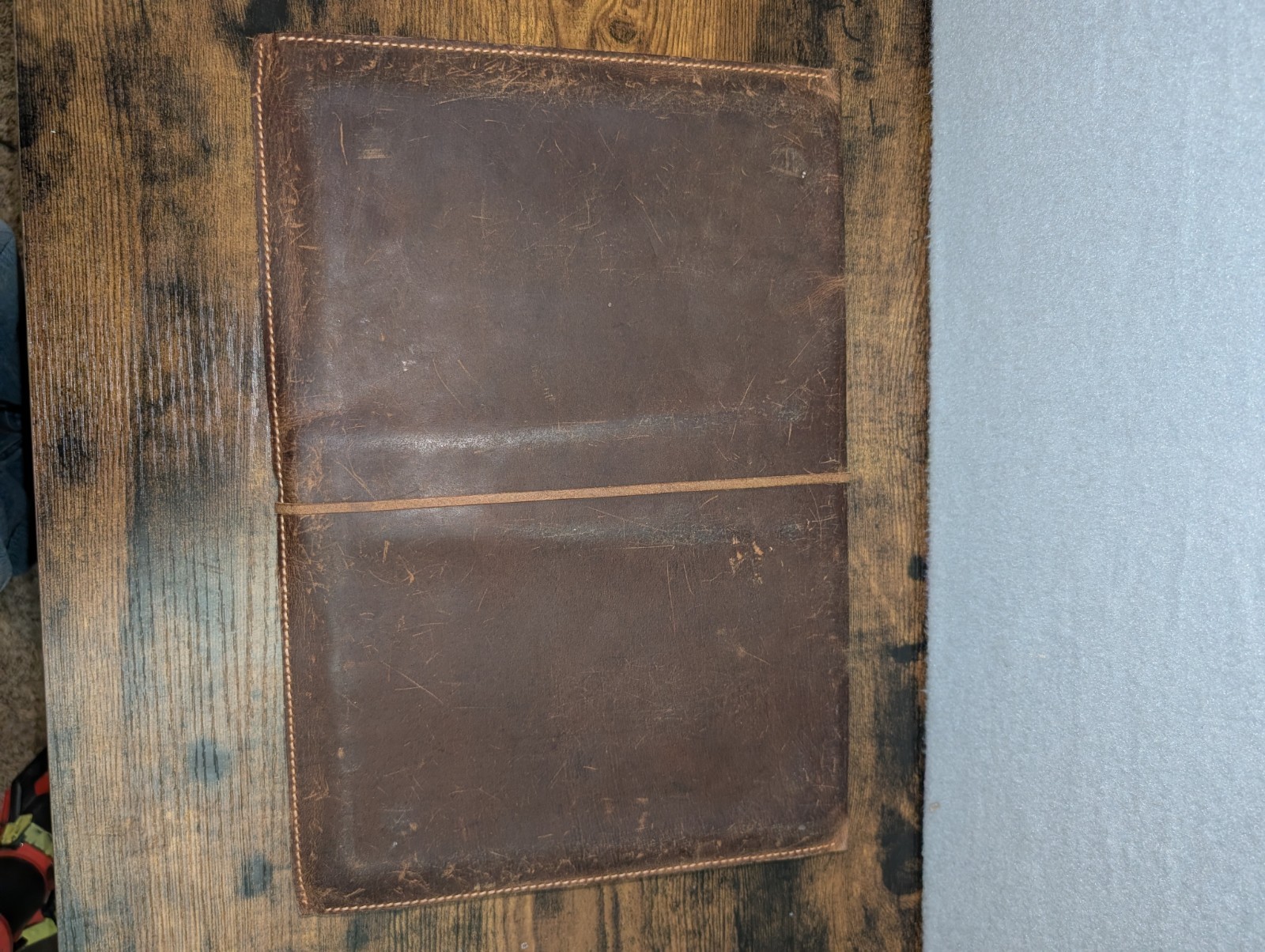 6×9 Handmade Leather Journal Wrap Tie Closure Brown Rustic Notebooks