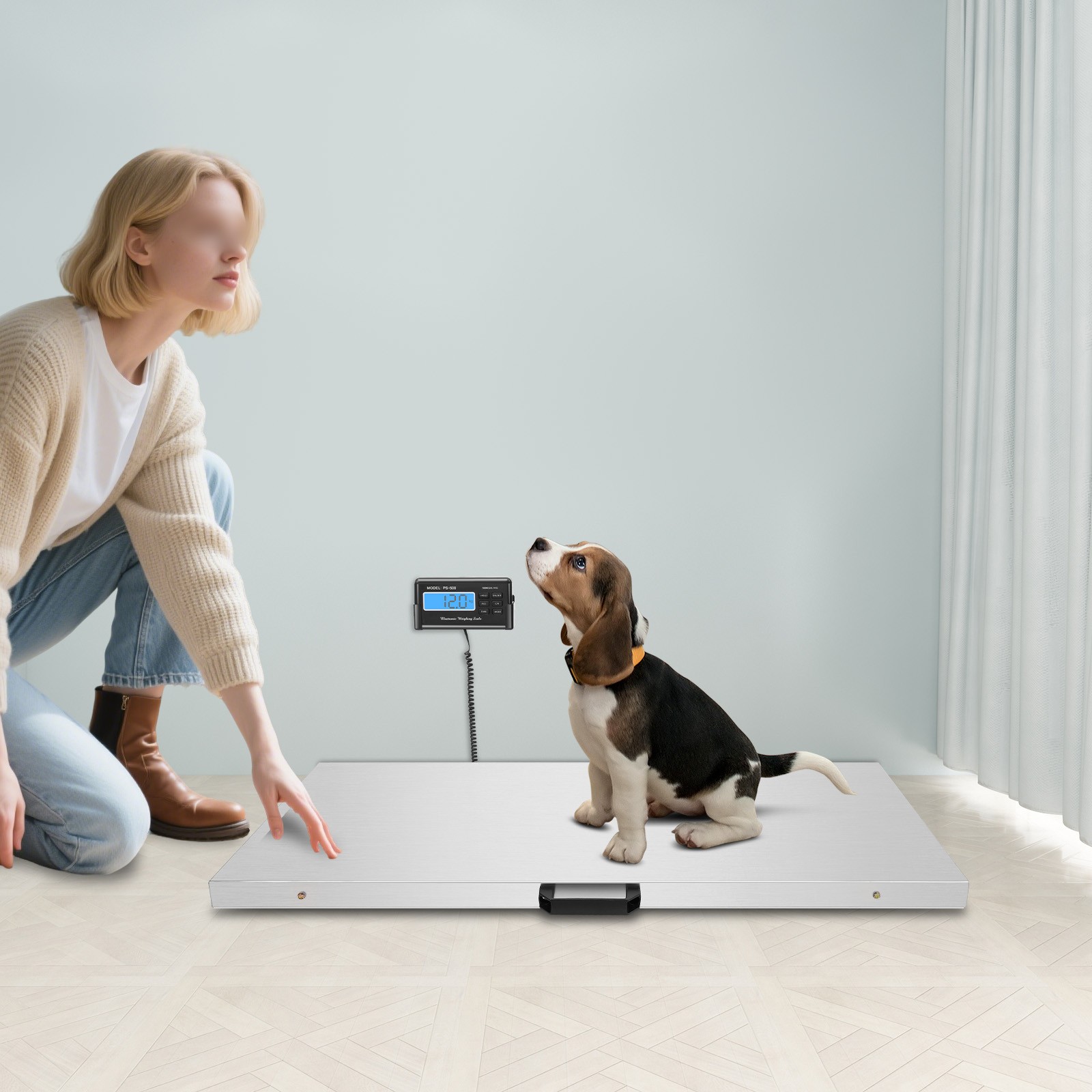 1100 Lbs Heavy Duty Digital Livestock Vet Scale Hog Pet Dog Sheep Goat Scale US