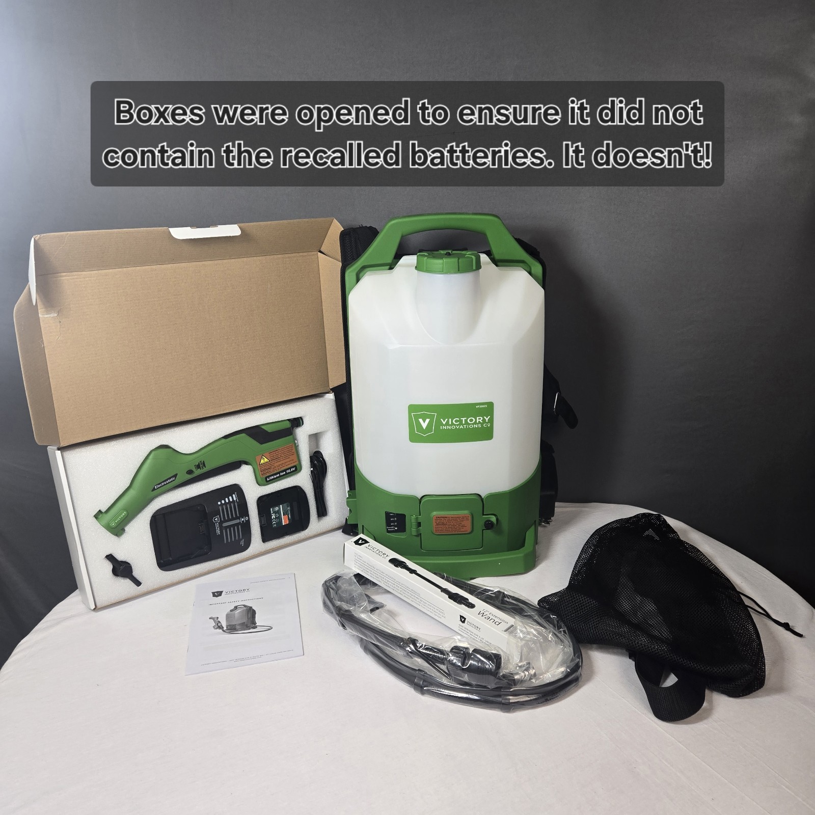 Victory Innovations VP300ES Electrostatic Sanitize, Pesticides Backpack Sprayer
