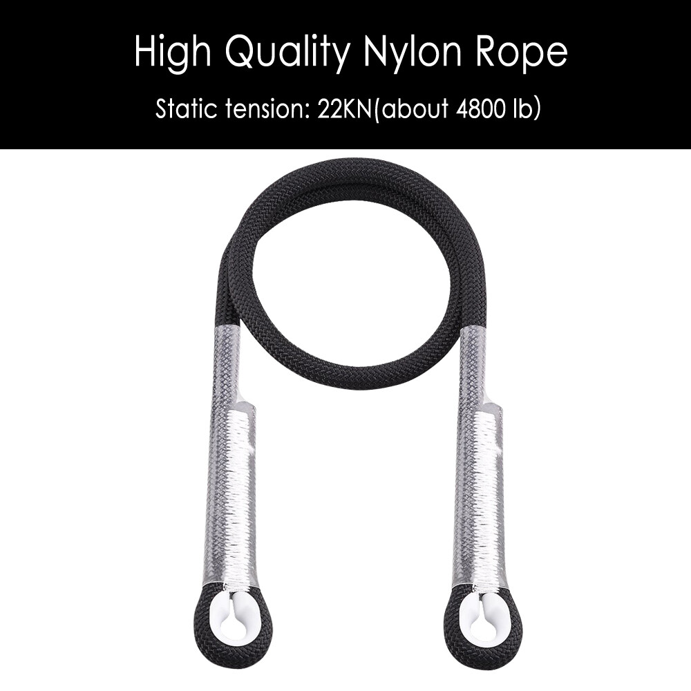 Screw Locking Carabiner +10mm Prusik Cord Loop Rock Climbing Rope Tree Arborist