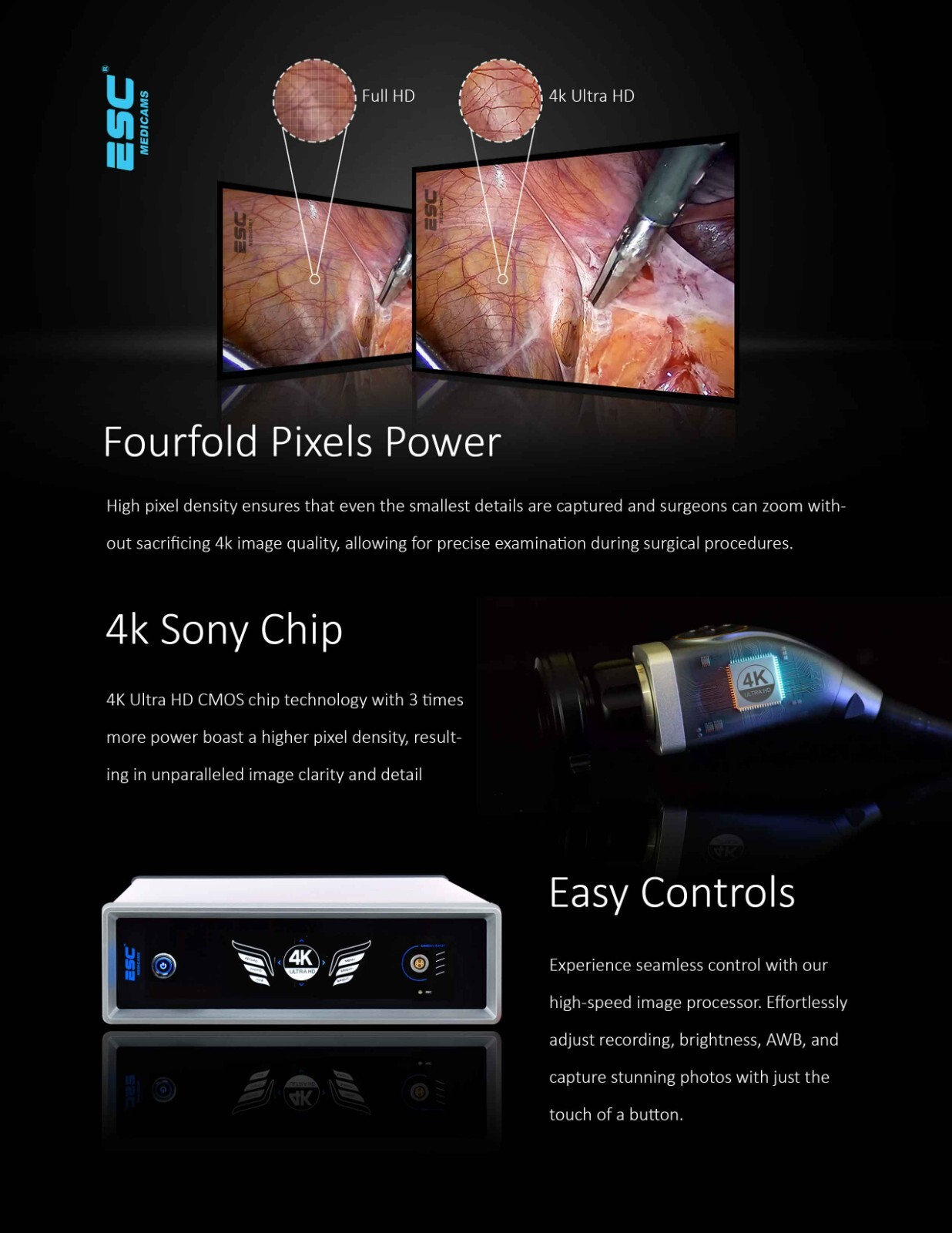 4k Endoscopy Laparoscopic Camera System UHD-LP-6000 Ultra HD Endoscope Camera