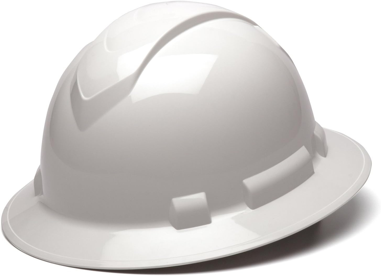 Pyramex Ridgeline Full Brim Hard Hat 4 Point Ratchet White