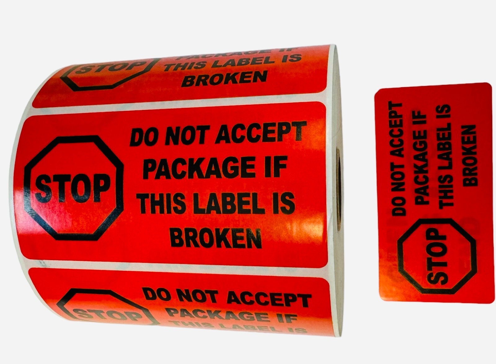 4×2 Open This End Caution Direction Finger Pointing Shipping Labels Stickers 300