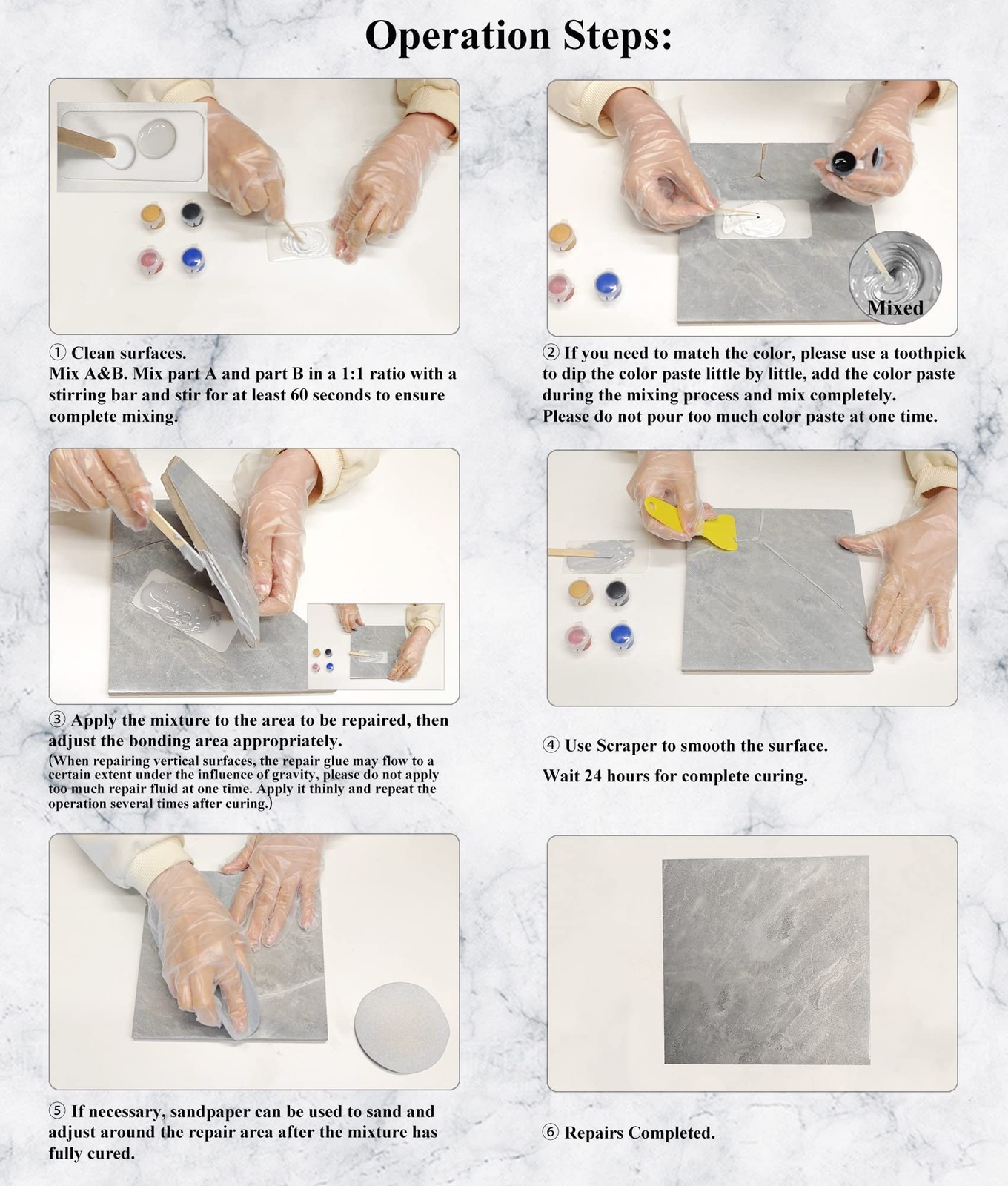 Tub, Tile and Shower Repair Kit (Color Match), Porcelain Repair Kit, Bathtub …