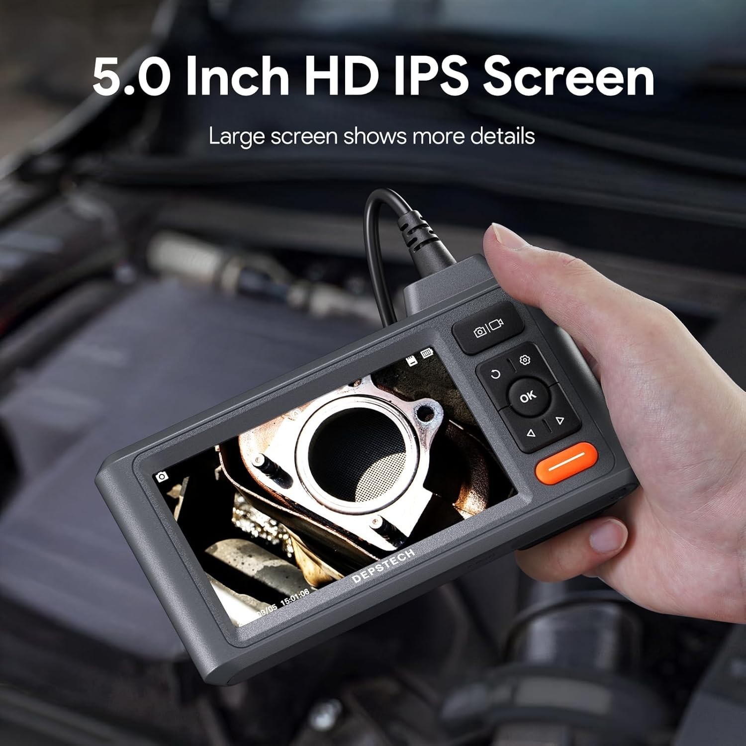 DEPSTECH DS620 Triple Lens 16.5FT Industrial Inspection Endoscope Camera Tool