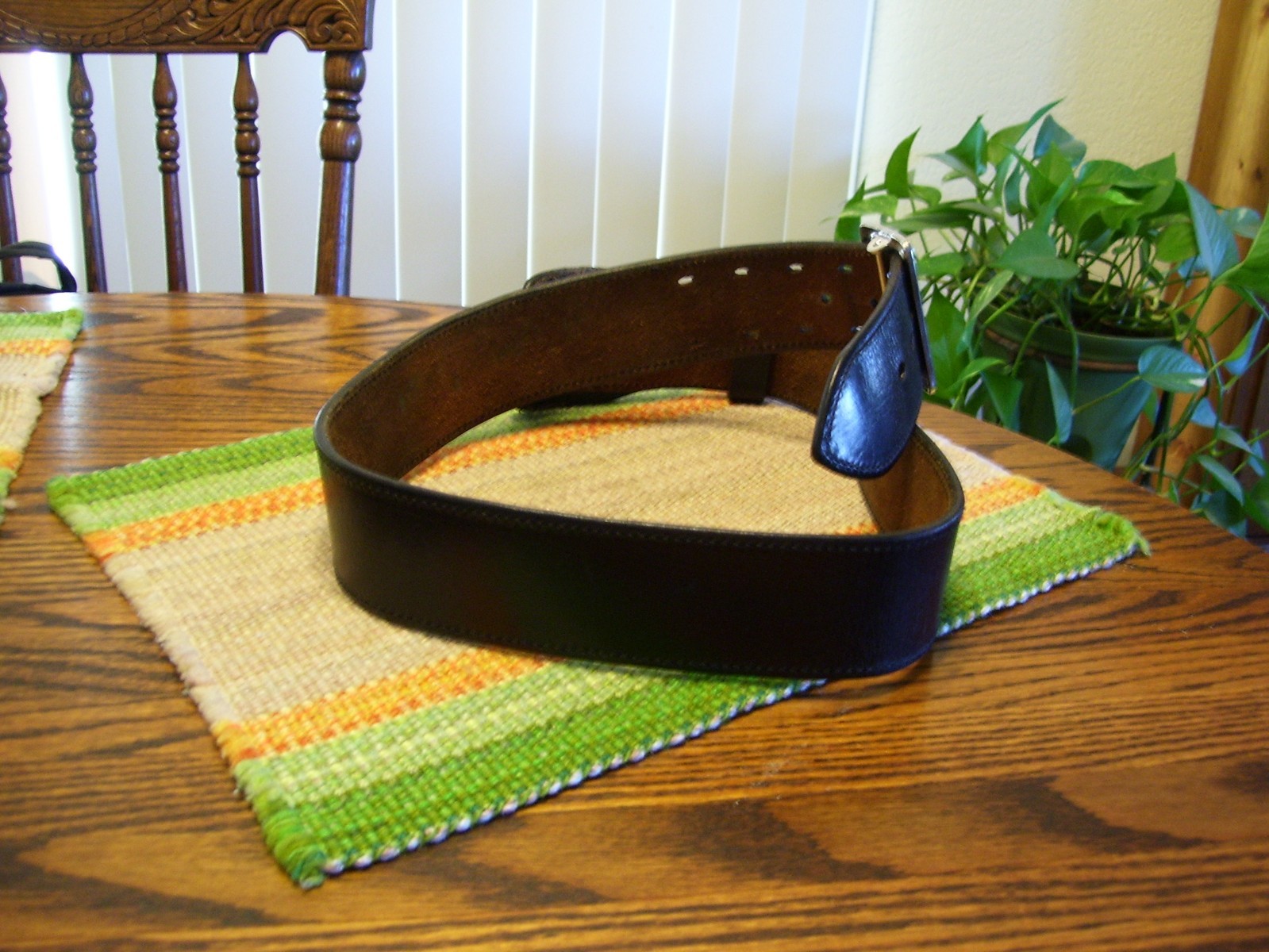Bianchi #B2 36 Leather Black Plain 2.25″ Sam Browne Duty Belt Gun Equipment Belt