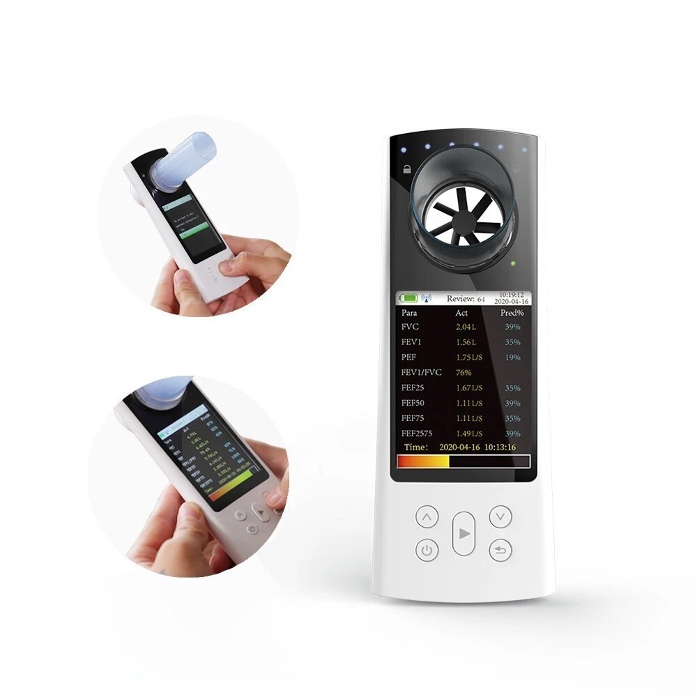 SP80B Bluetooth Handheld Lung Spirometer Pulmonary Tester PC Software US Stock