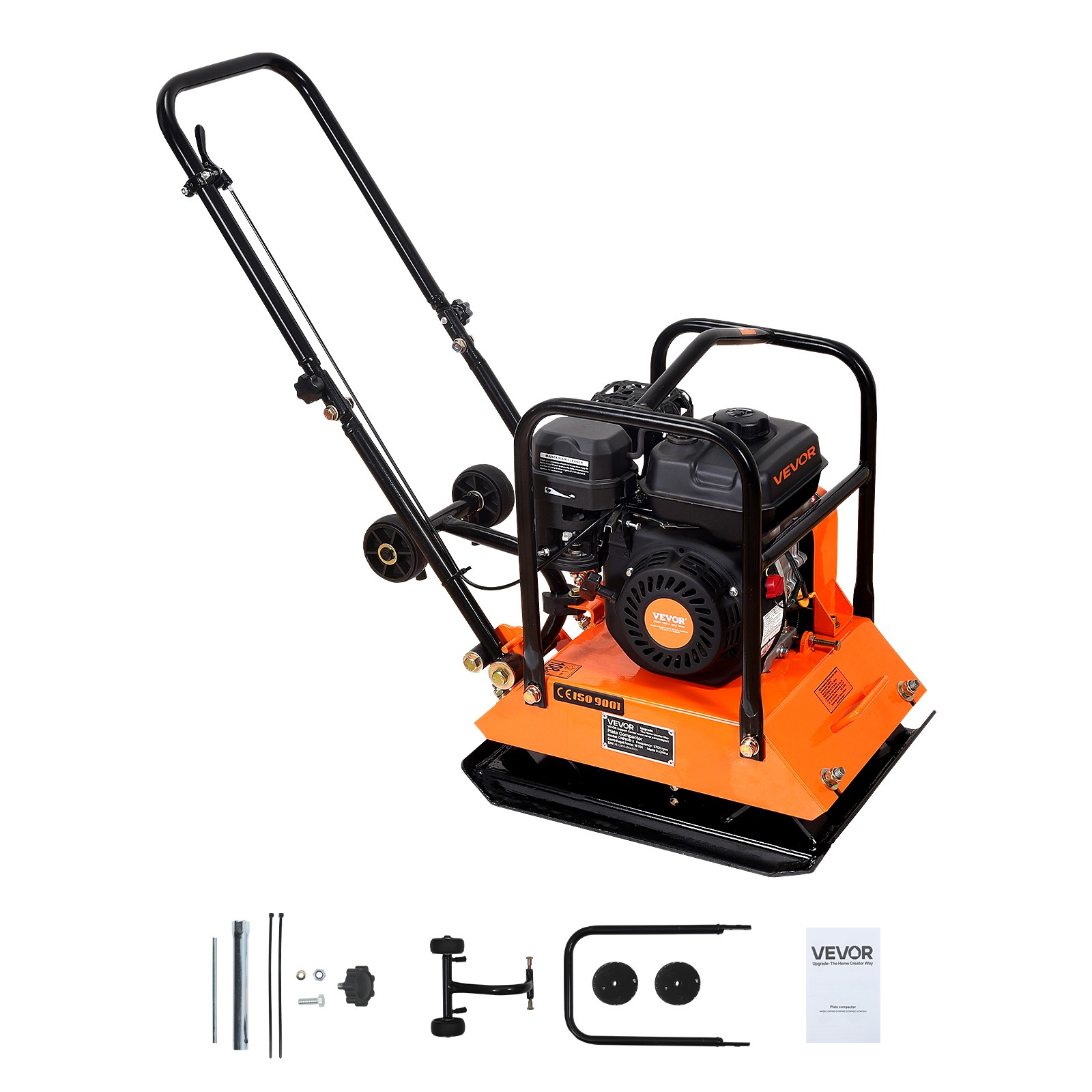 VEVOR 6.5HP Plate Compactor 5700VPM 4047lbs Vibrating Ground Rammer for Asphalt