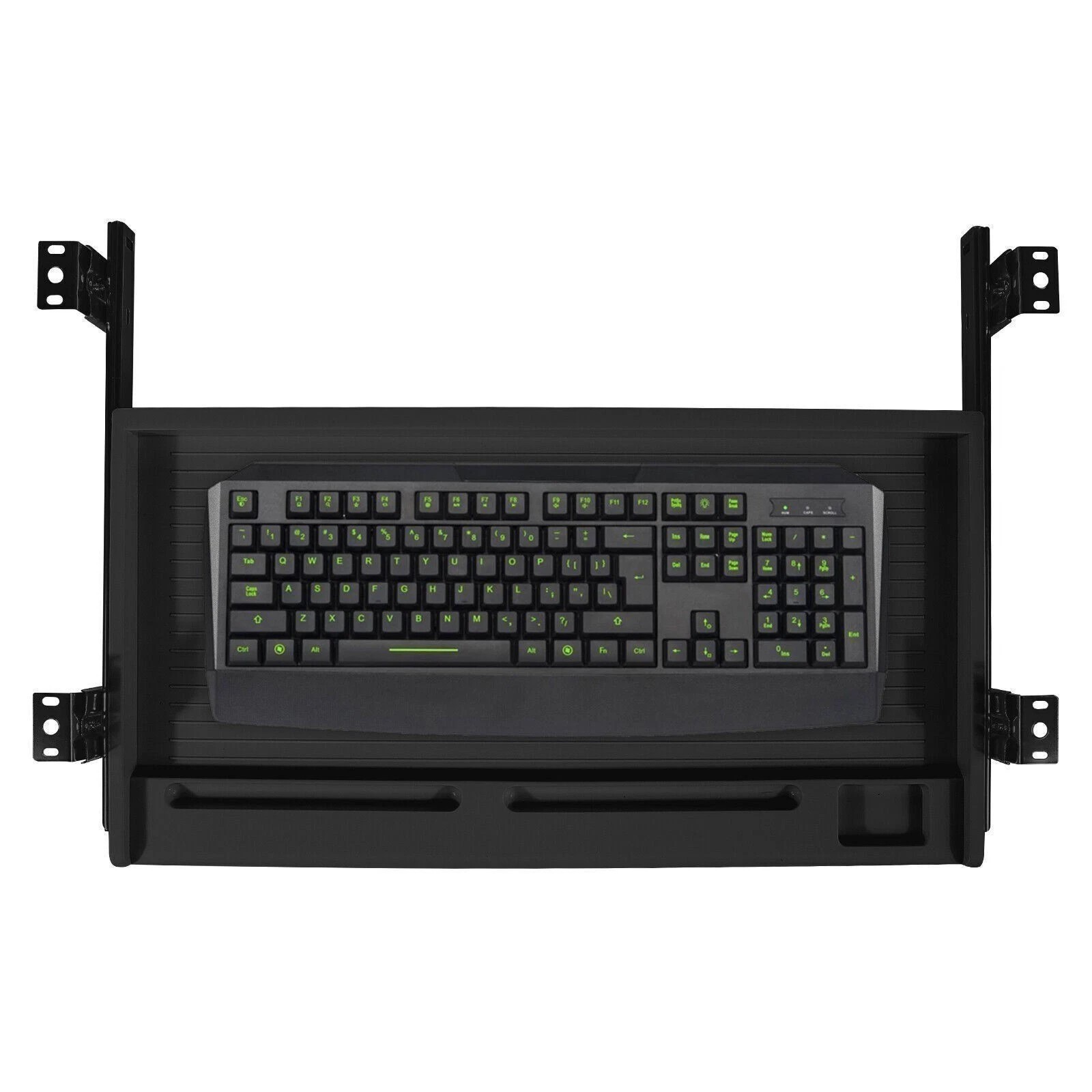 Under Desk Keyboard Tray, 21″ Wx15″D Sturdy Key Board Tray Under Desk Slide NEW