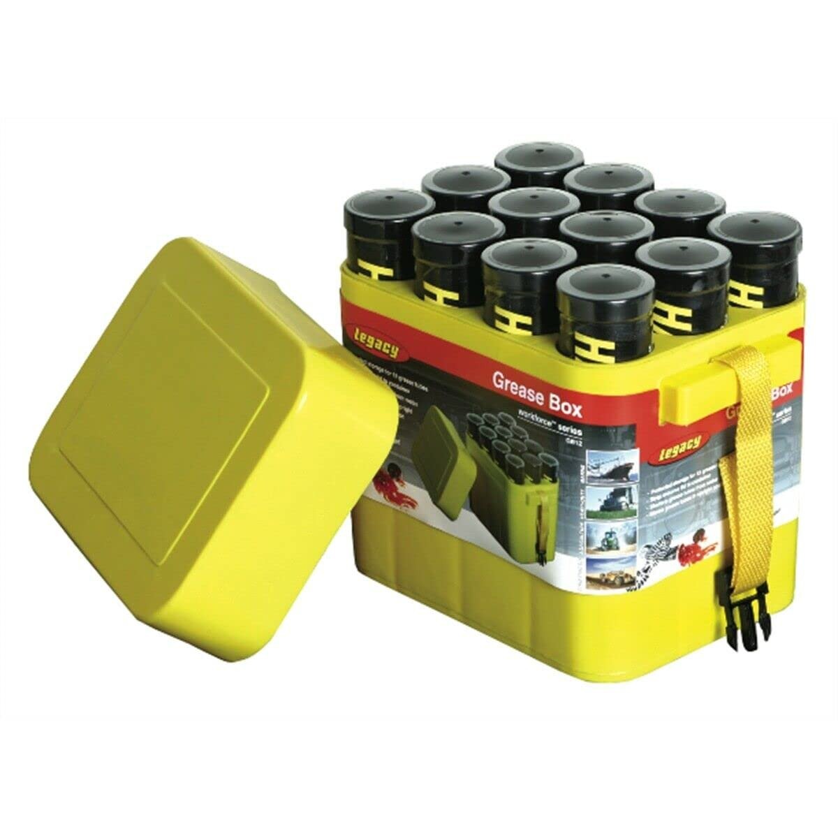 Legacy GCB12 Porta-Pak 12 Pack Grease Caulk Tube Storage Carry Box Case