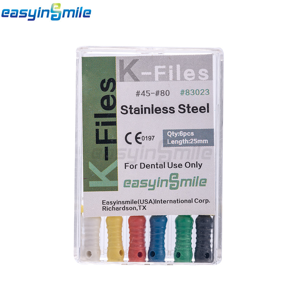 25mm Endodontic K Files dental endo root canal hand K files #6/8/10/15 stainless