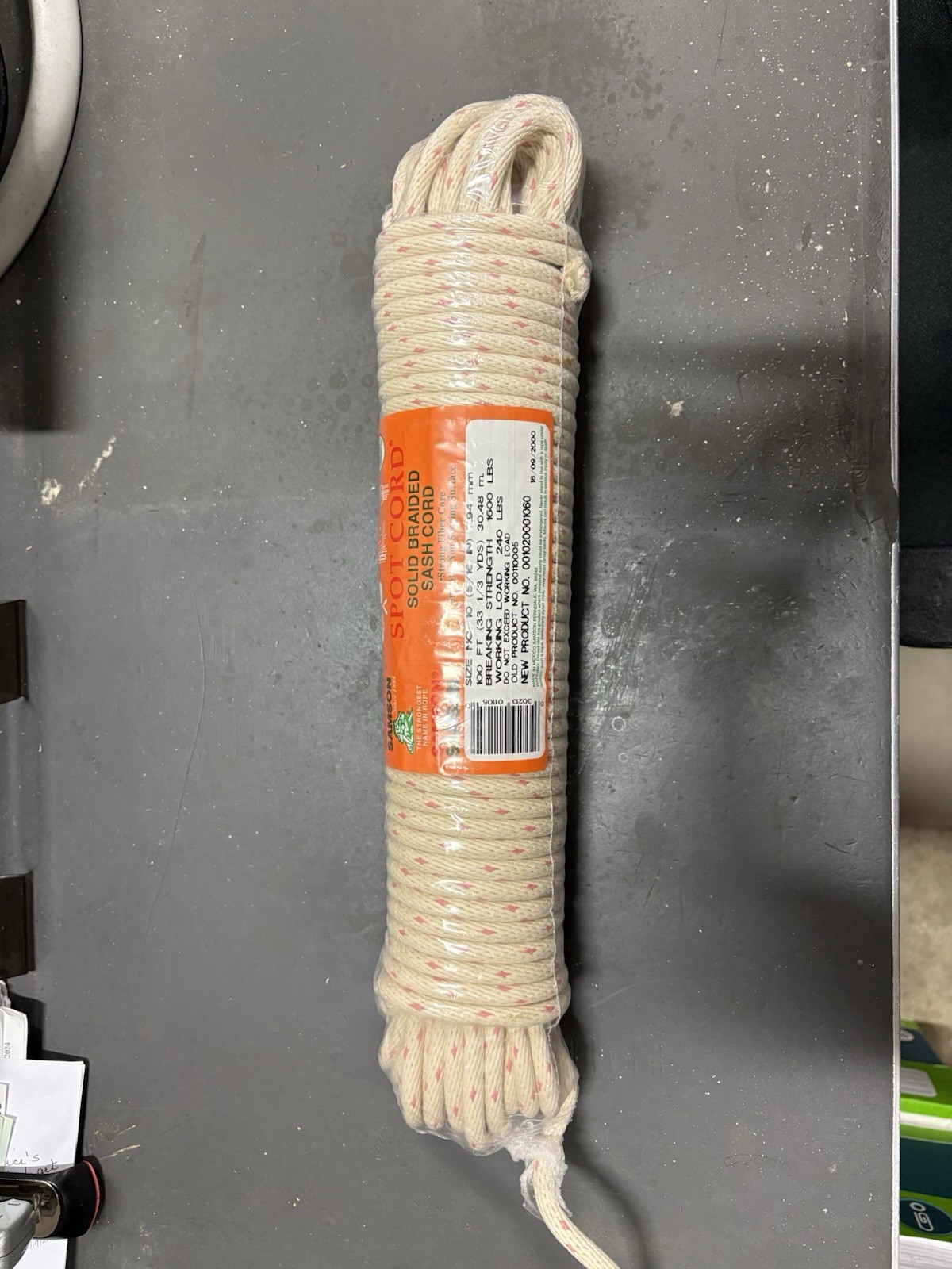 Samson Solid Braided Sash Cord 100 FT 5/16″ Size No. 10 Strength 1,600 LBS #10