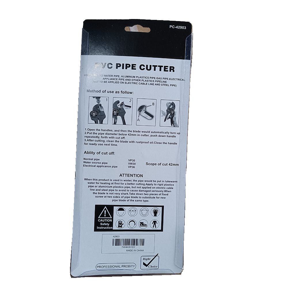 2 Pack PVC Pipe Cutter 1-5/8 Inch（42mm）Plastic Cutting Tool Heavy Duty
