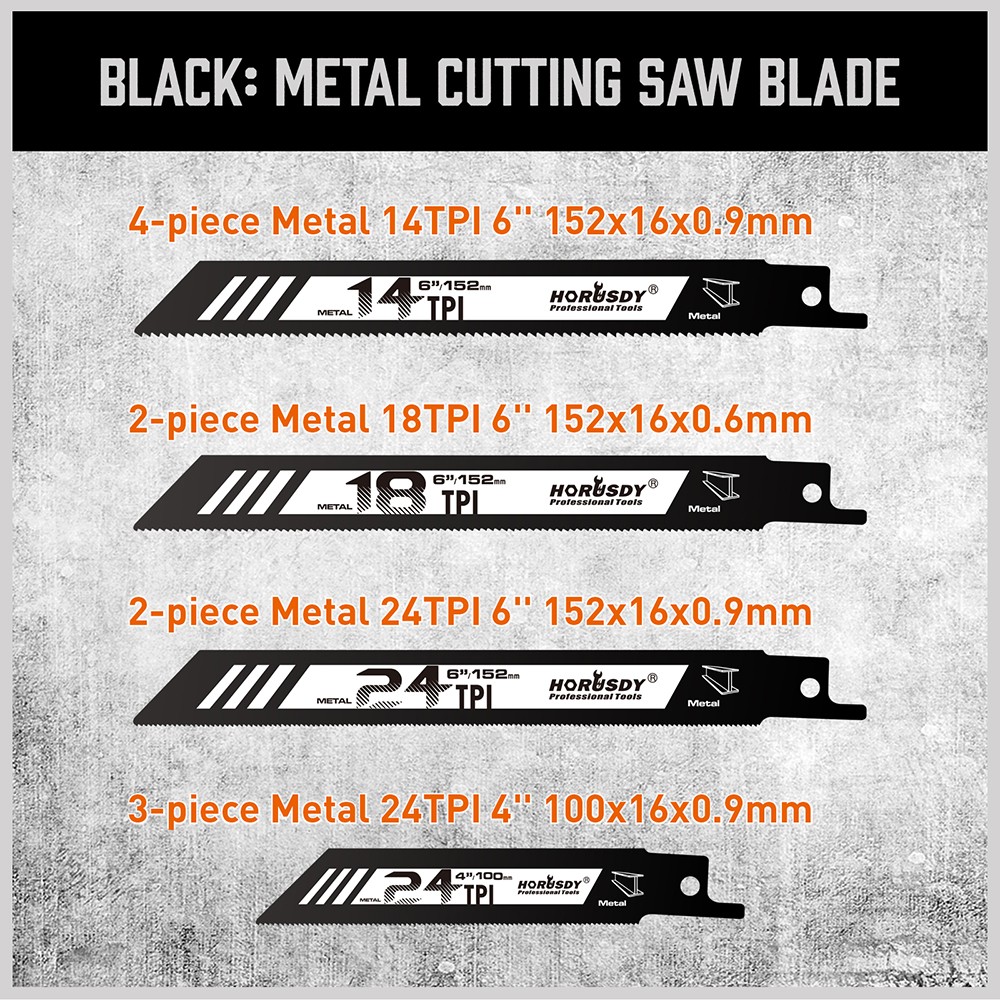 34 PC Reciprocating Saw Blade Set Metal Woodcutting Pruning With Organizer Pouch