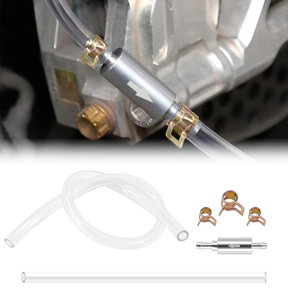 Motorcycle Car Brake Bleeder Hose-One Way Check Valve Tube Bleeding Tool Kit