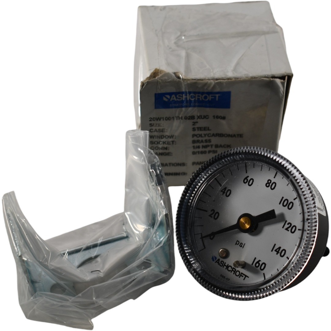 NEW Ashcroft 20W1001TH 02B XUC 160# 2» Panel Mount Pressure Gauge